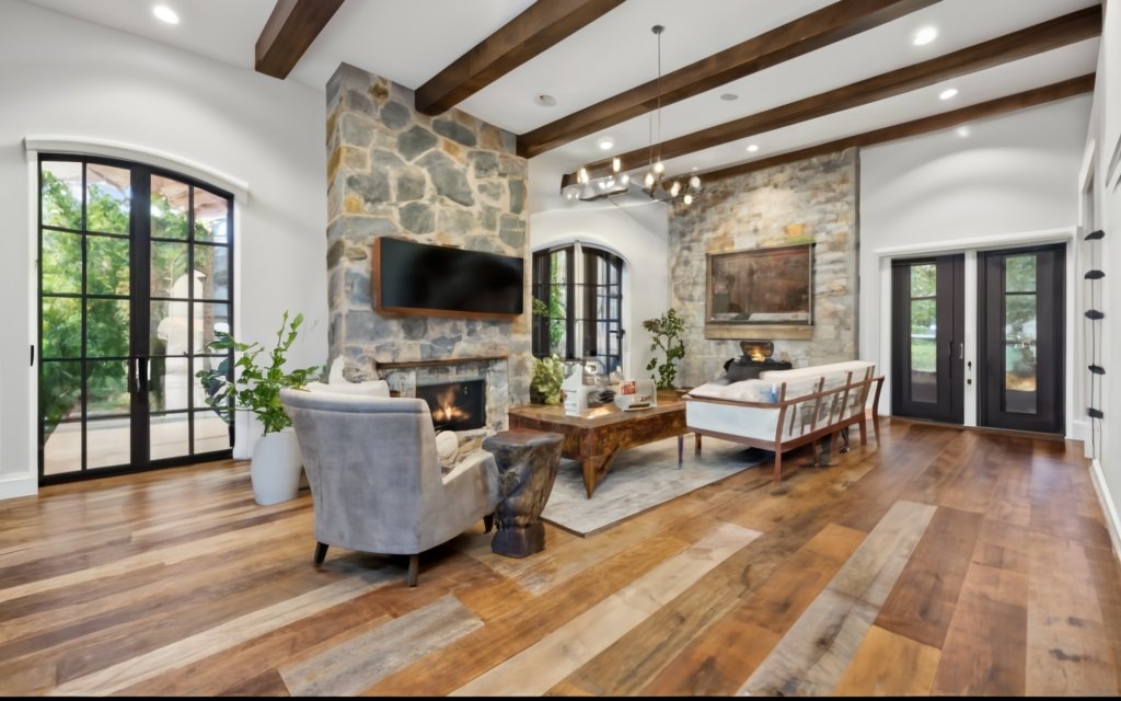 hardwood flooring in ranch house
