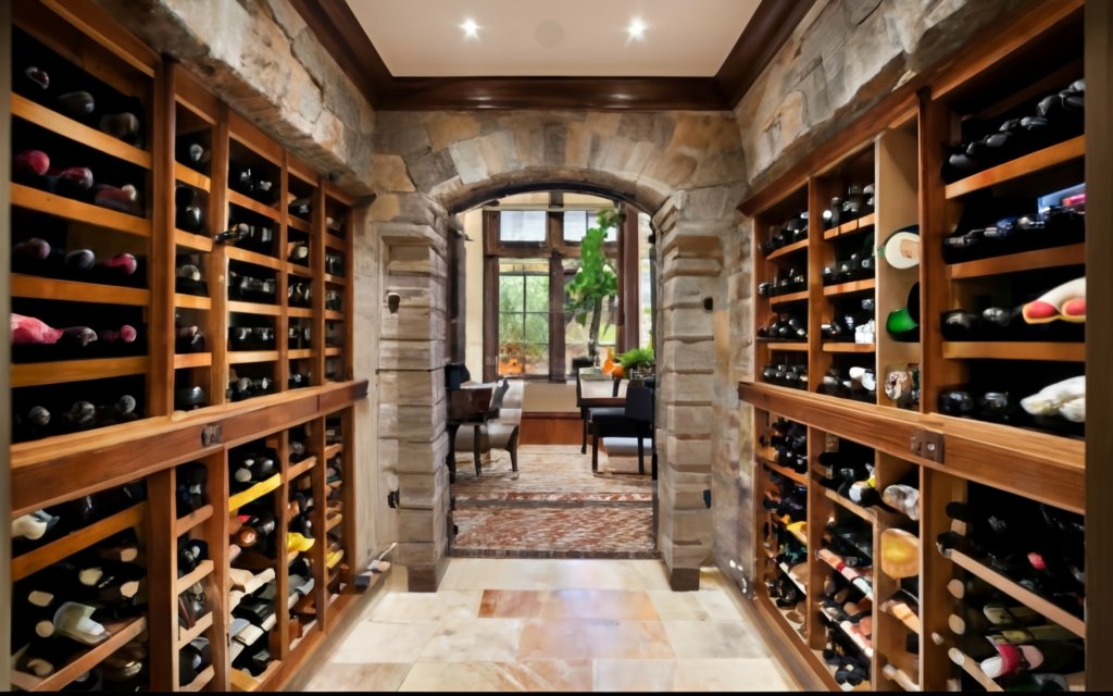 Basement Turned Wine Cellar