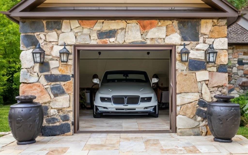 Garage’s Stone Wall to a Secret Door