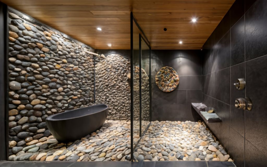 Smooth pebble tiles