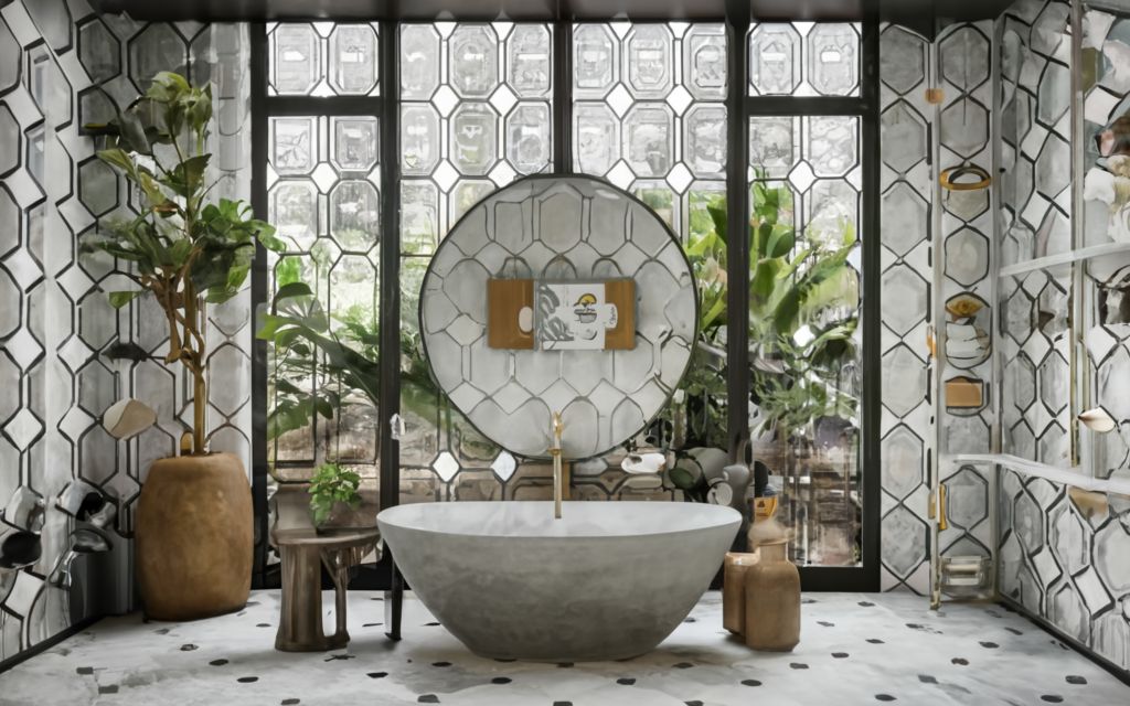 Ceramic Mosaic Bathroom Tiles