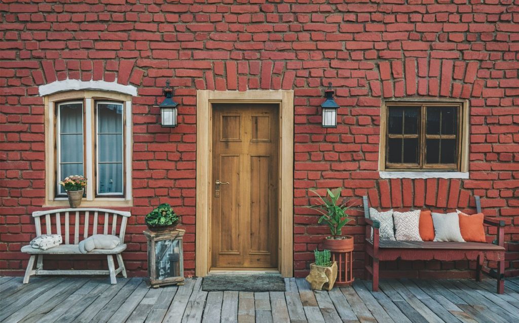 Home with Red Brick Exterior