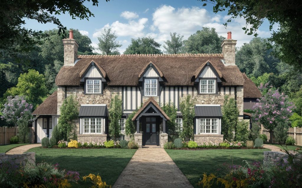 Home with English Cottage