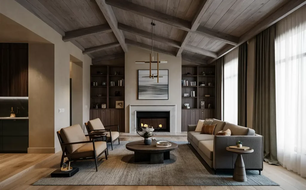 Comparison of a room with high ceilings versus one with low ceilings