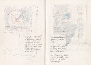 spread of Louis Kahn's notebook Faksimile book The Last Notebook