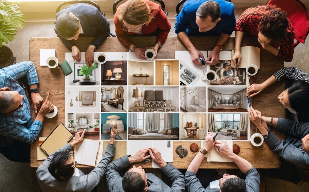 Group of Interior Designers having conversations