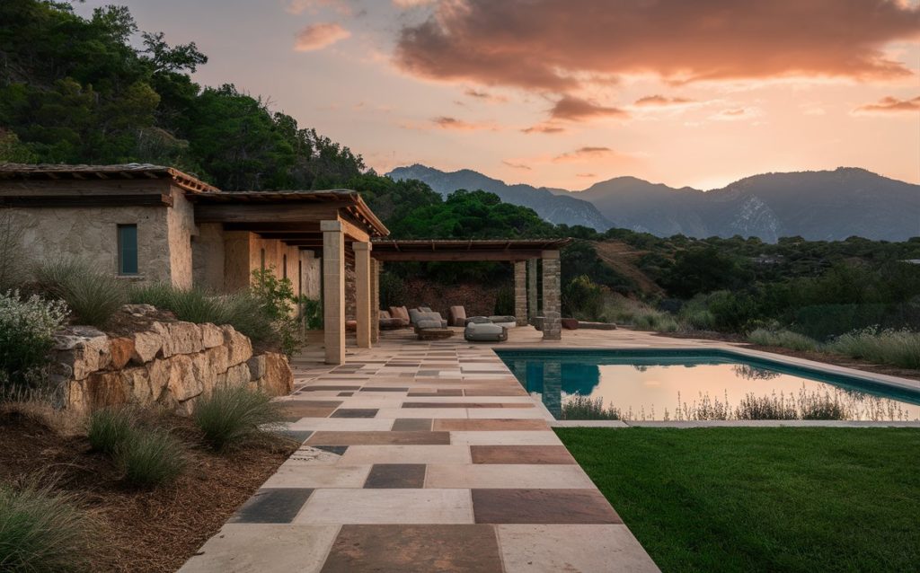 Quarry tiles, natural stone flooring