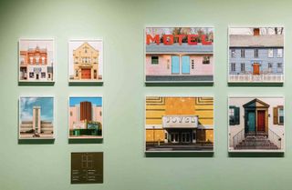 photographs on gallery wall