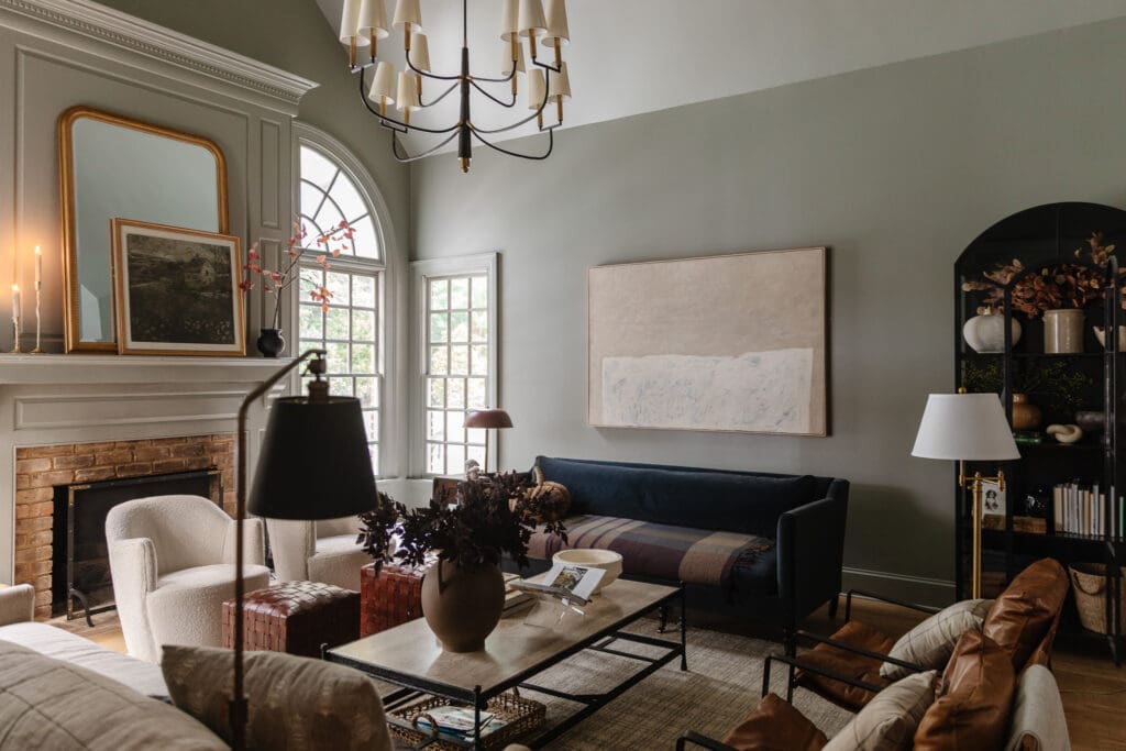 Chris Loves Julia | Cozy fall living room.