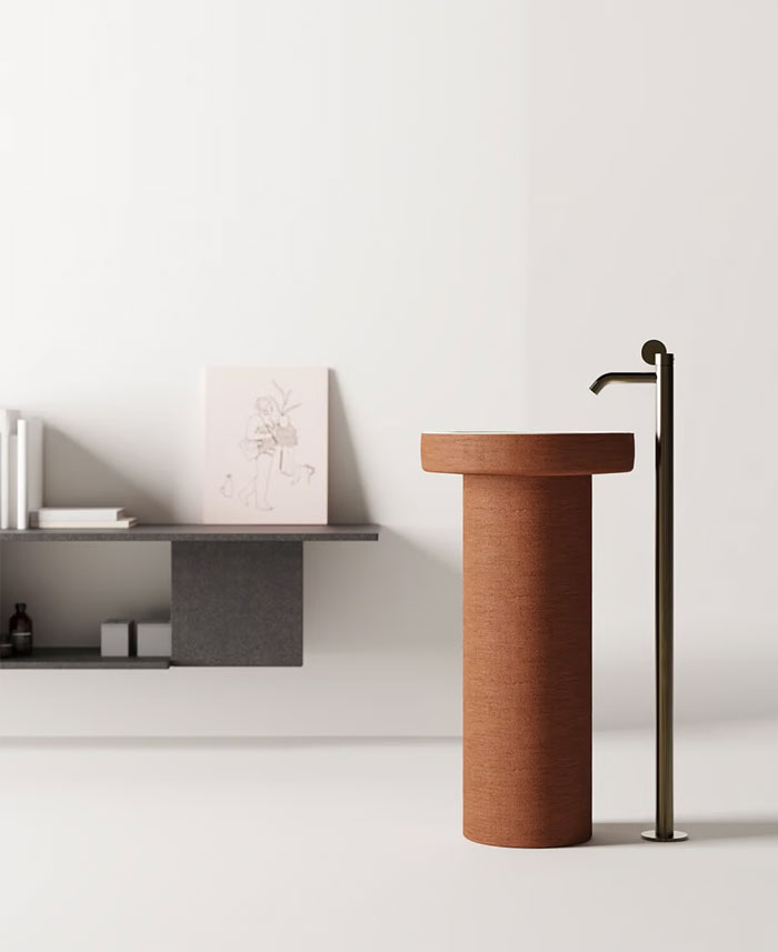 Bathroom Trends 2026 / 2027 – Designs, Colors and Materials agape freestanding round clay washbasin