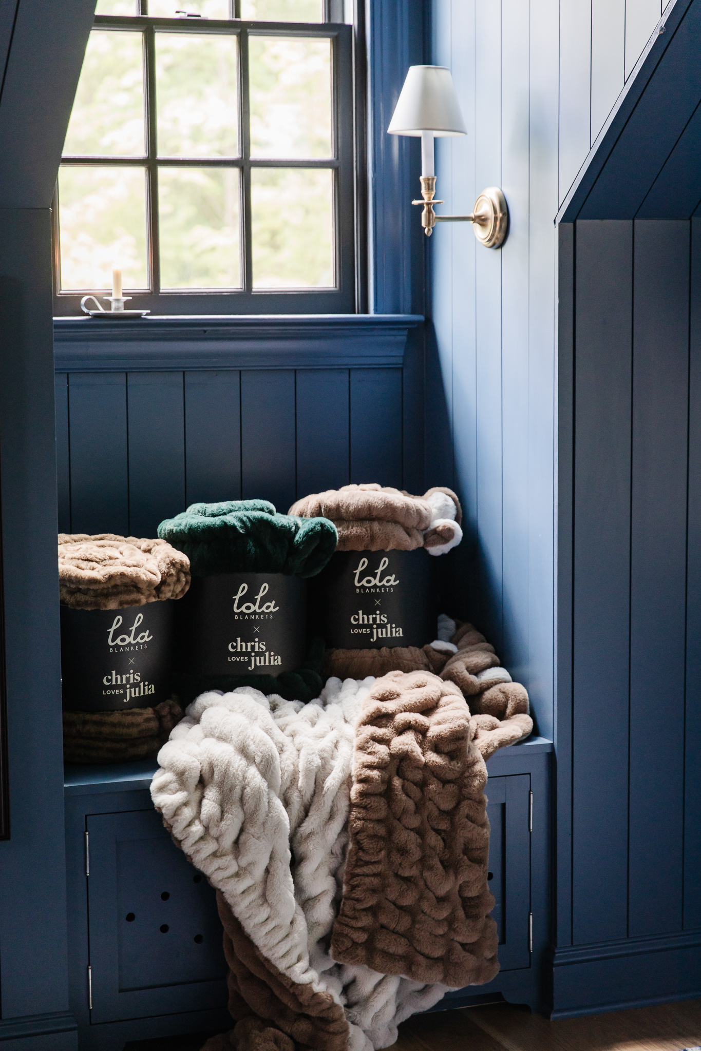 Chris Loves Julia | The new CLJ x Lola Blankets colors: Juniper, A La Mode and Corduroy