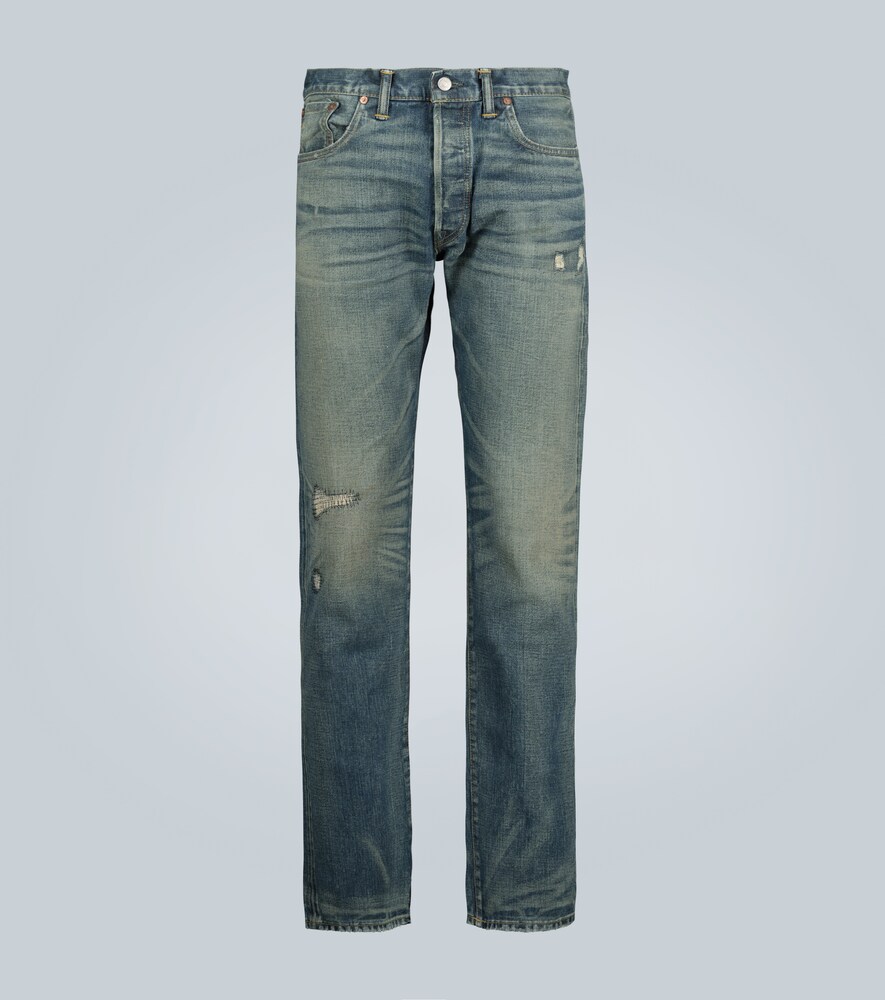 Slim-Fit Washed Selvedge Jeans