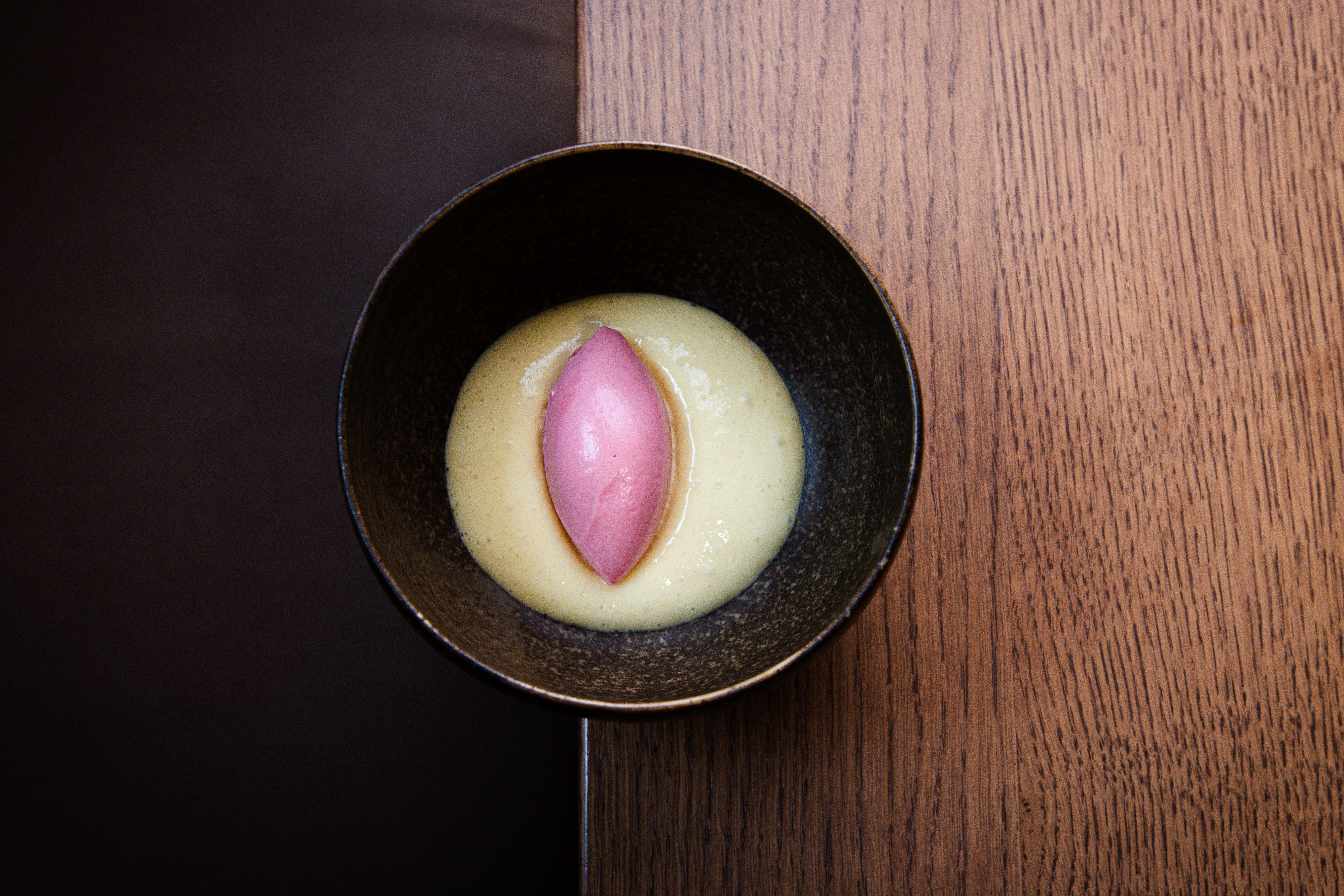 Rhubarb and strawberry dessert