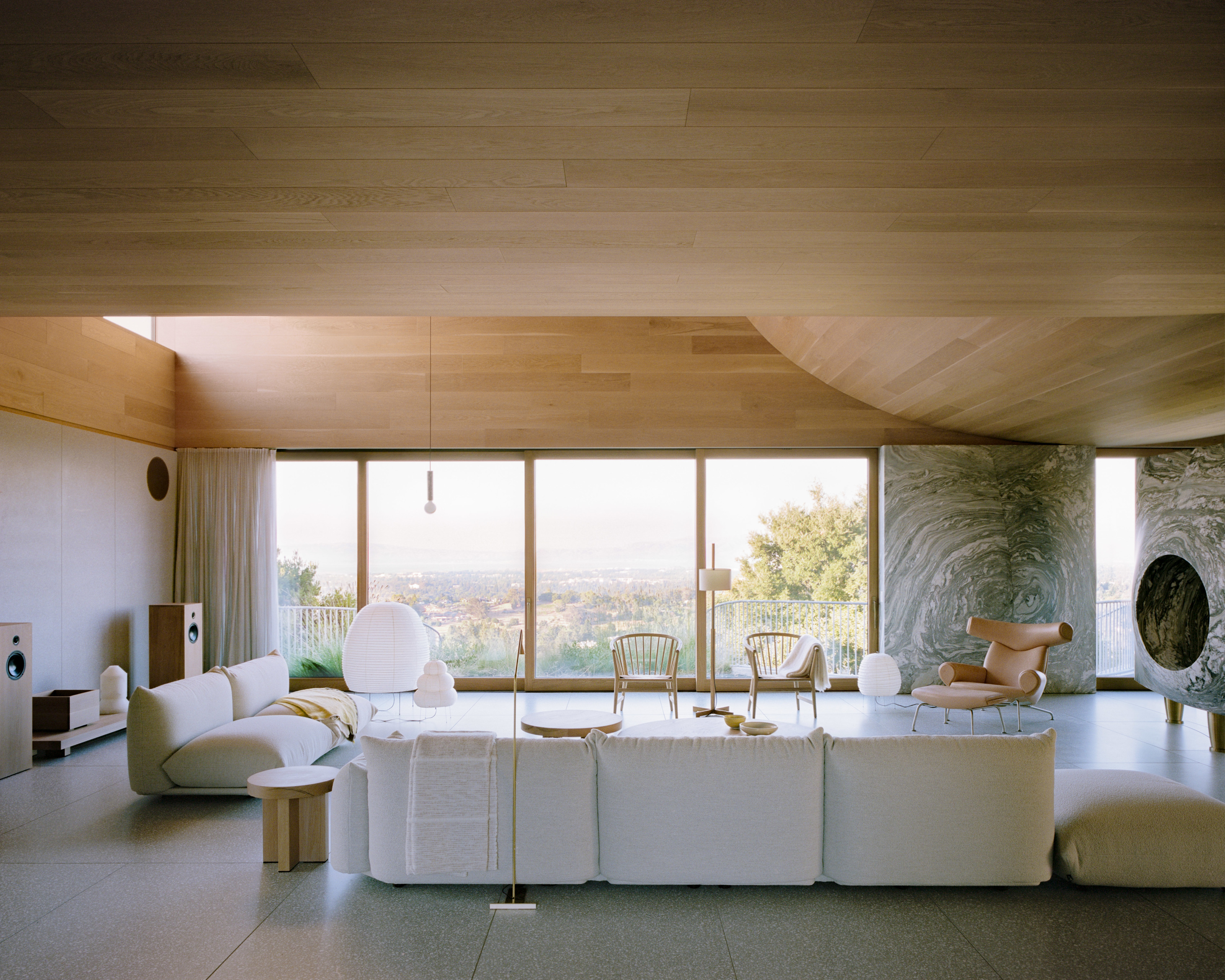 The view from the main living space on the first floor