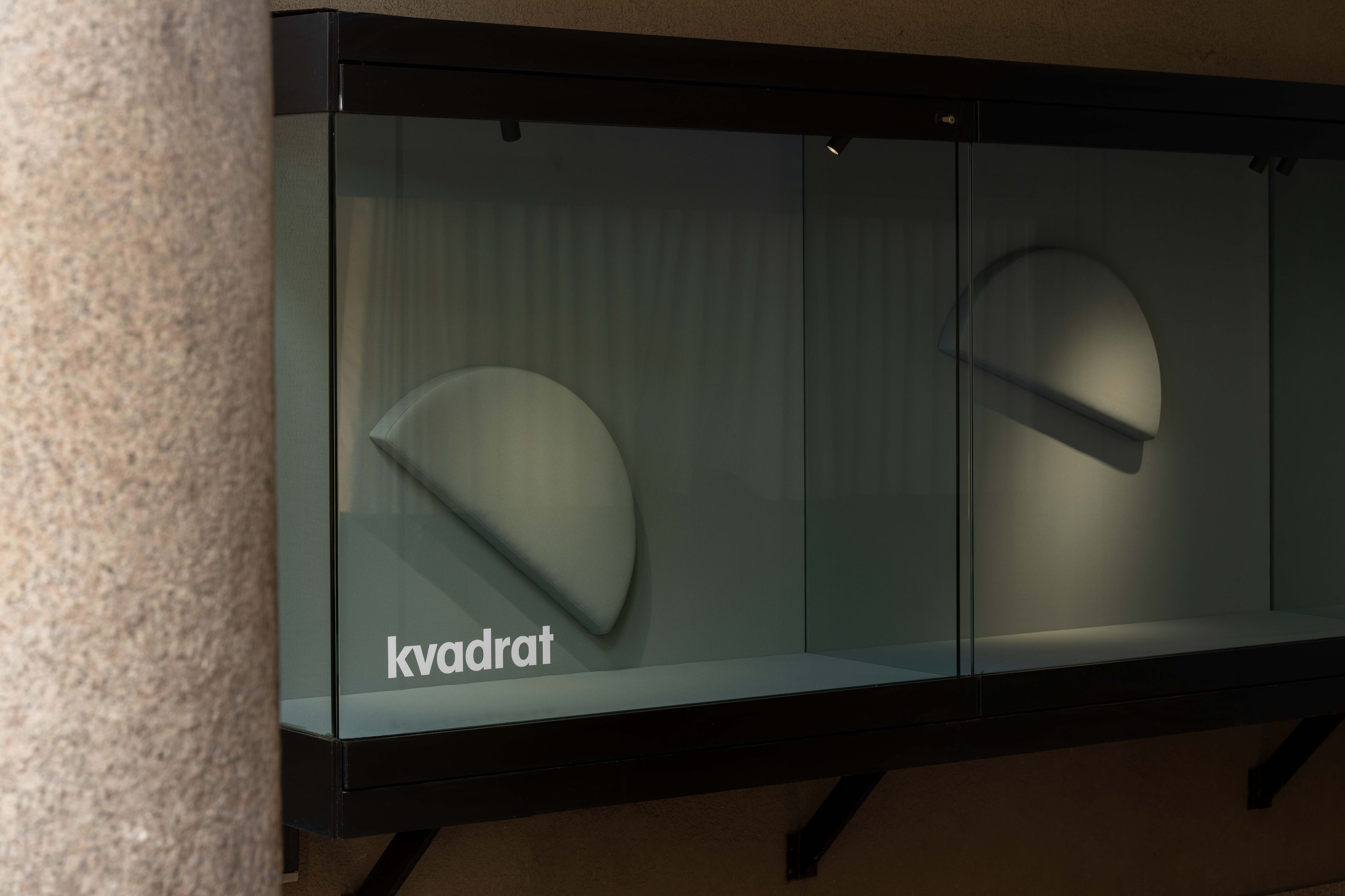 Abstract shapes and shadows made using colourful textiles and glass