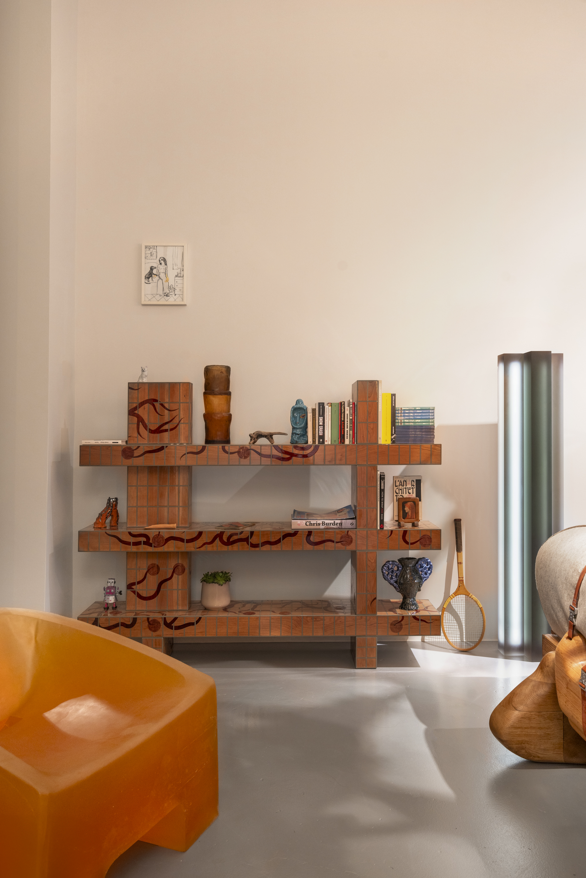 collectible furniture installed in a gallery space