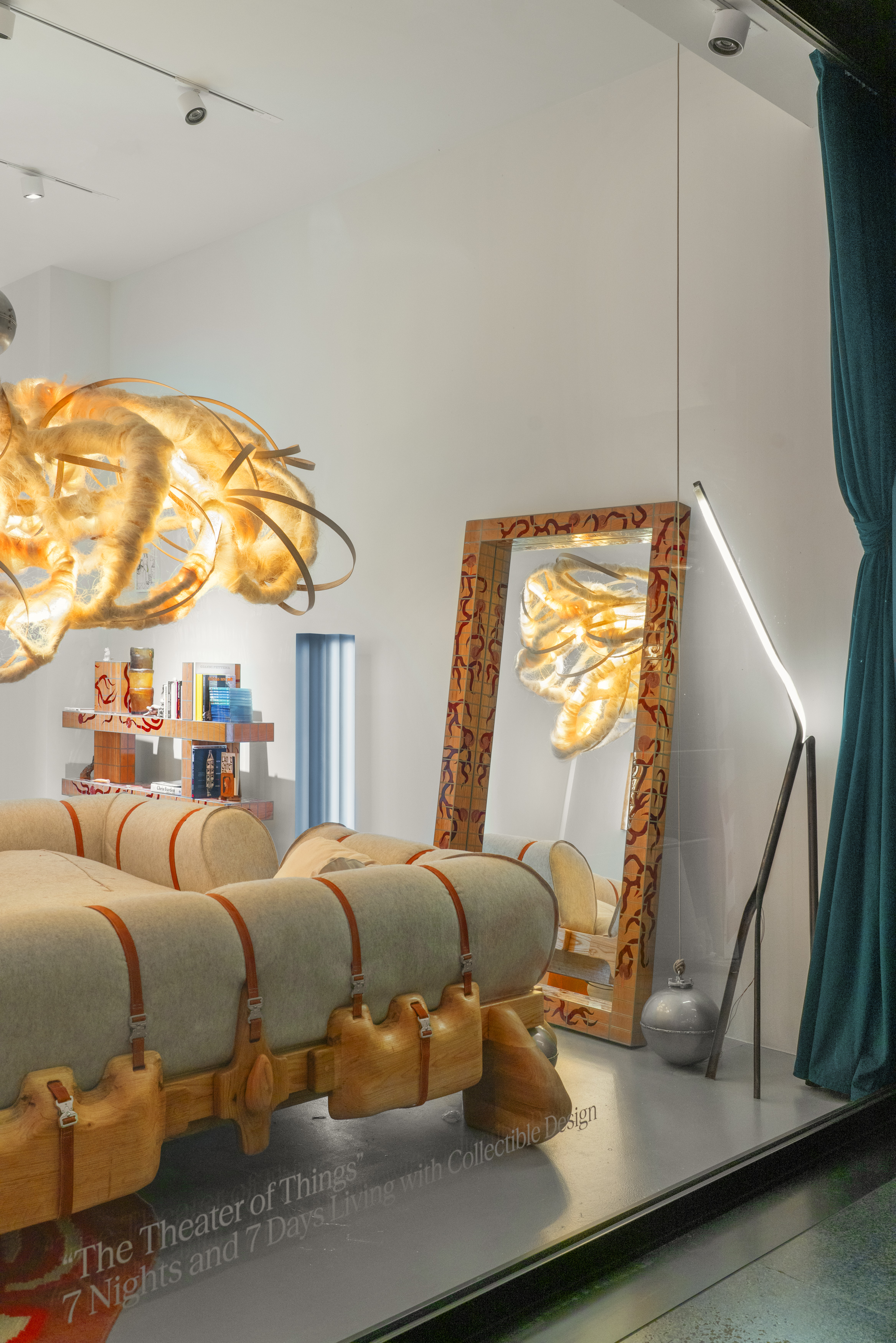 collectible furniture installed in a gallery space