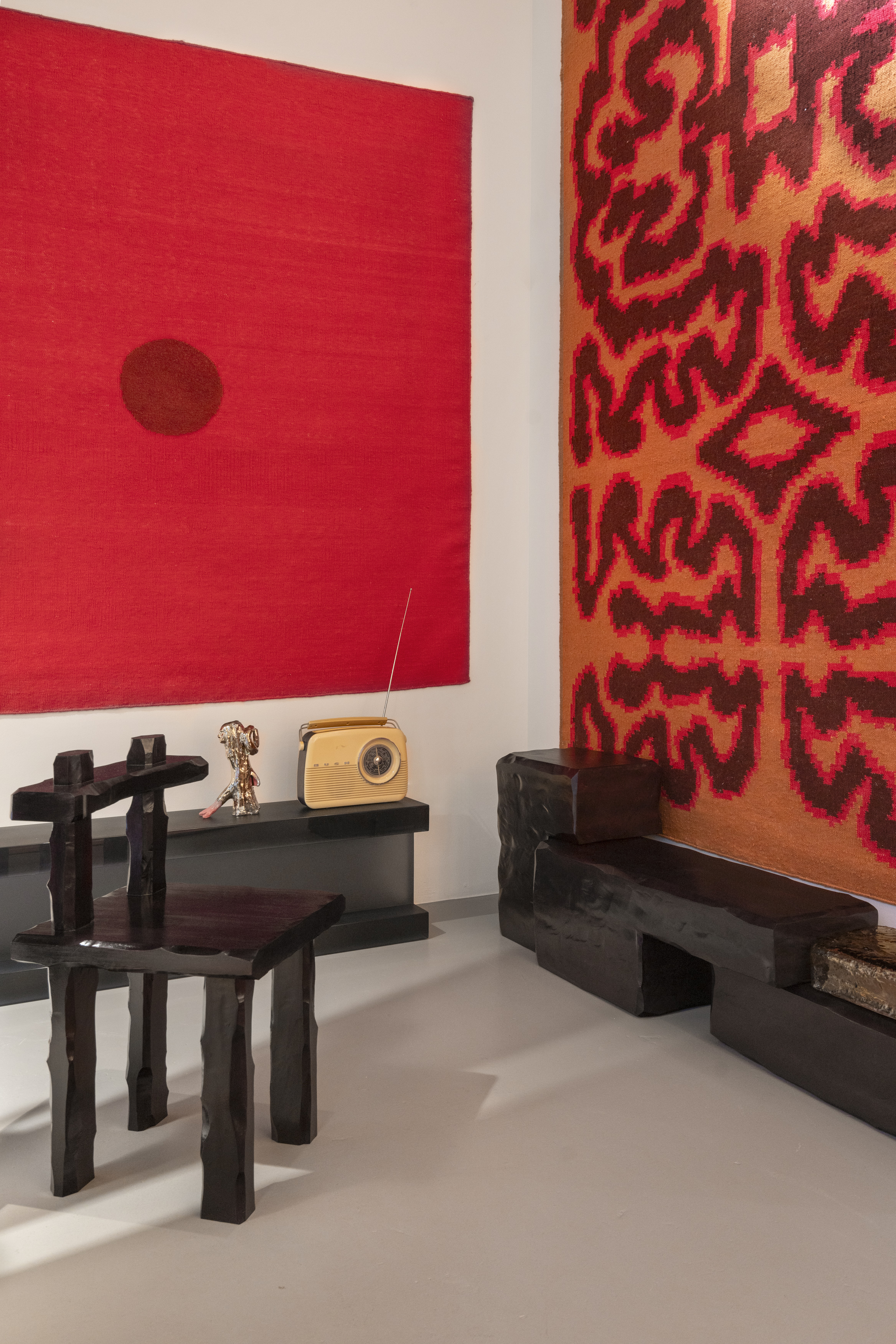 collectible furniture installed in a gallery space