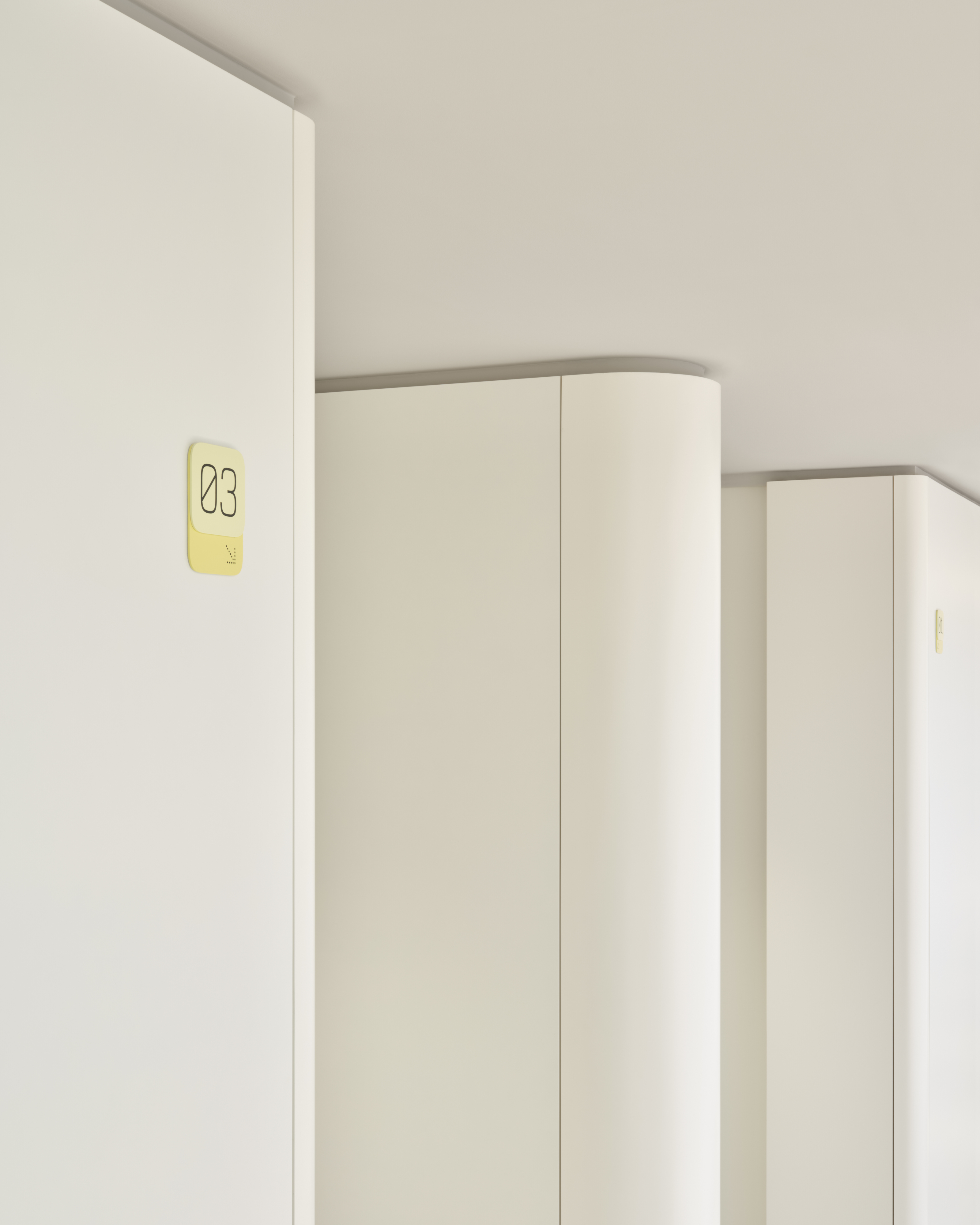 Detail outside the scanning suites at Neko Health Spitalfields