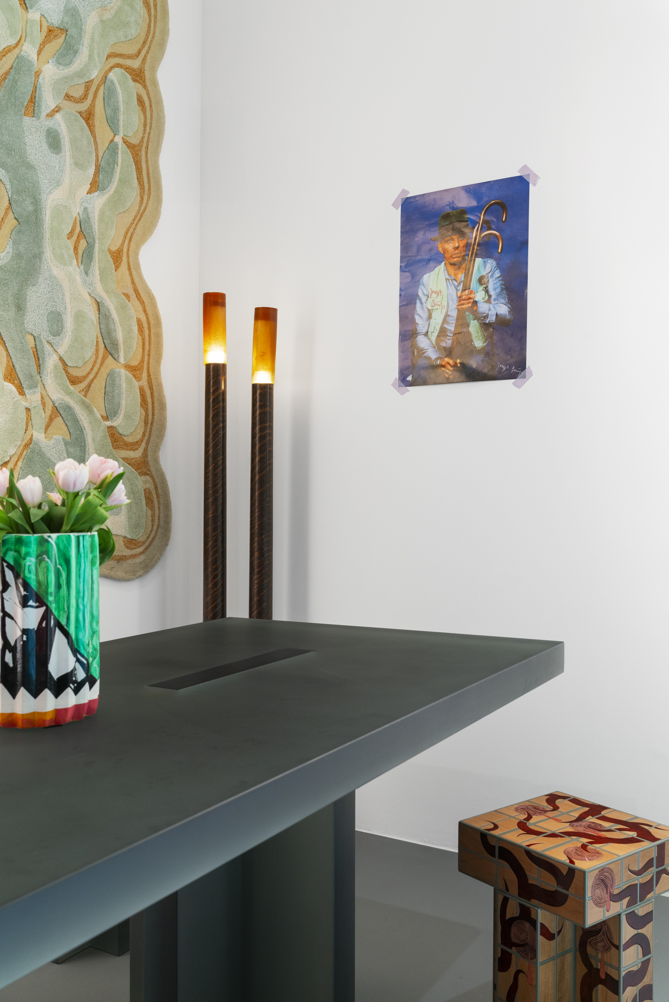 collectible furniture installed in a gallery space