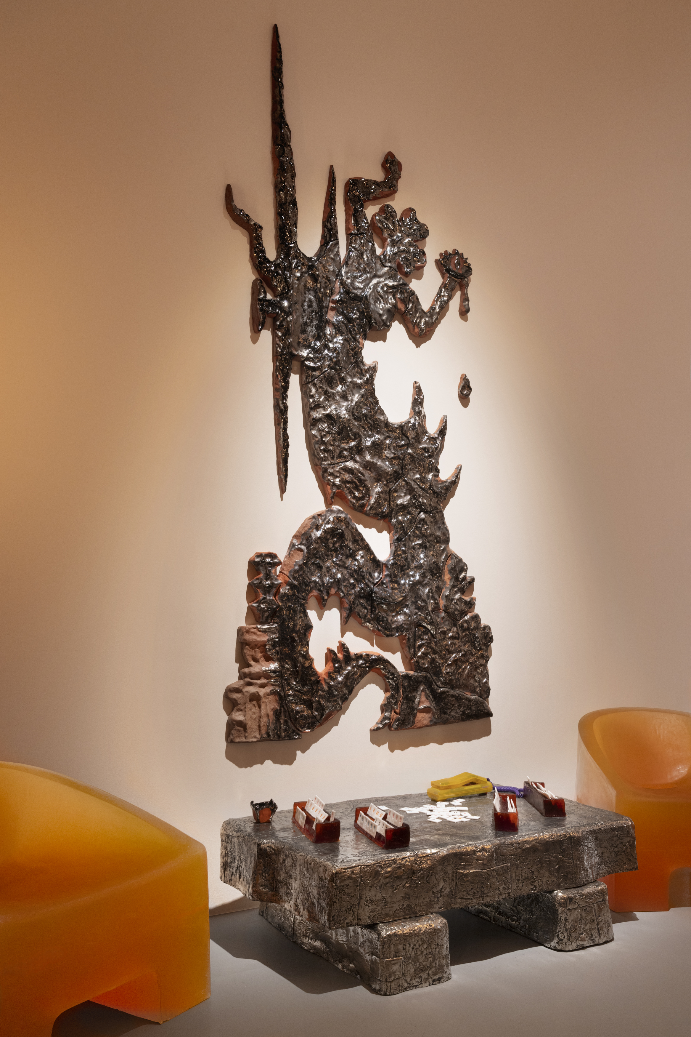 collectible furniture installed in a gallery space