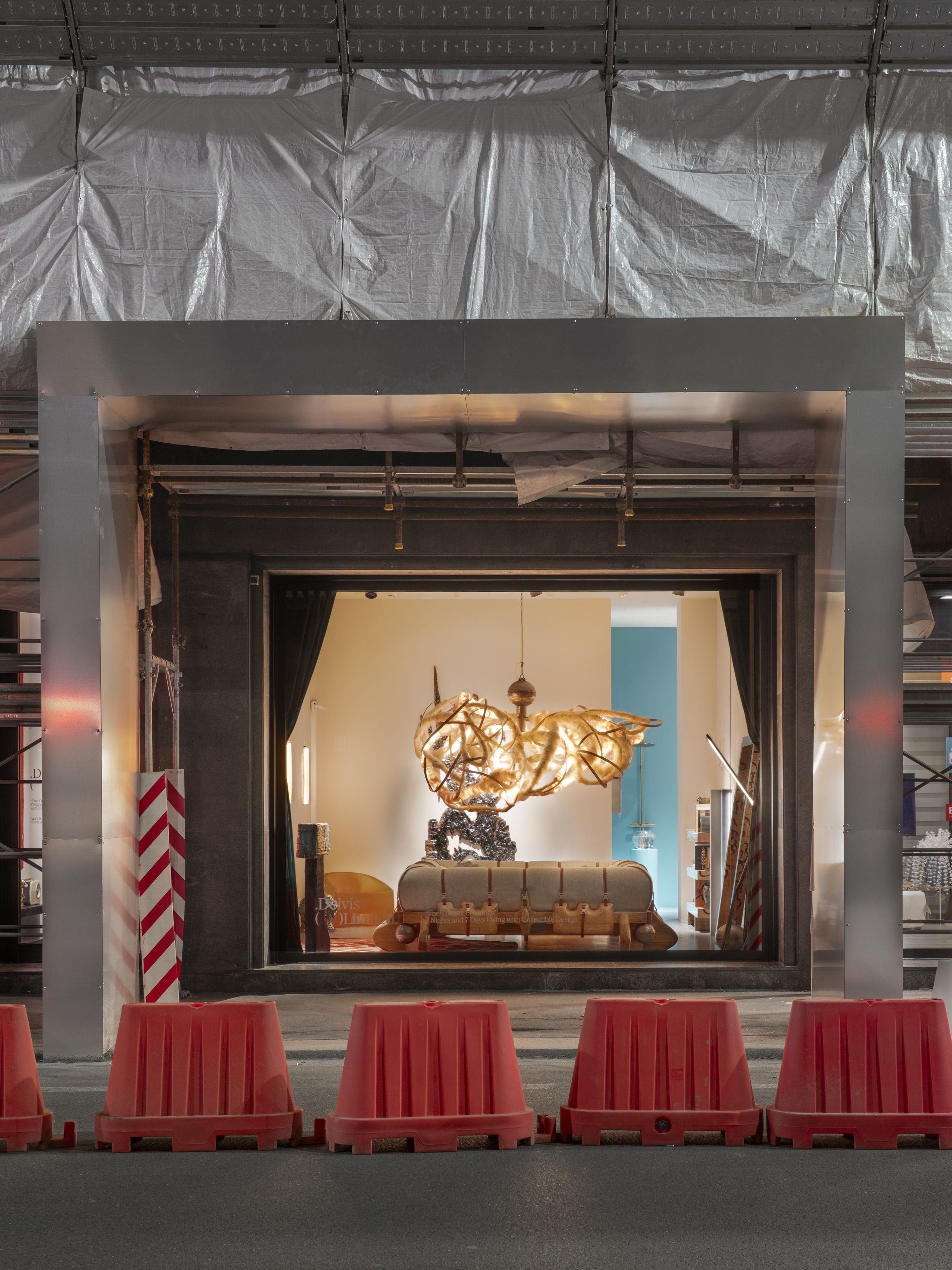 collectible furniture installed in a gallery space