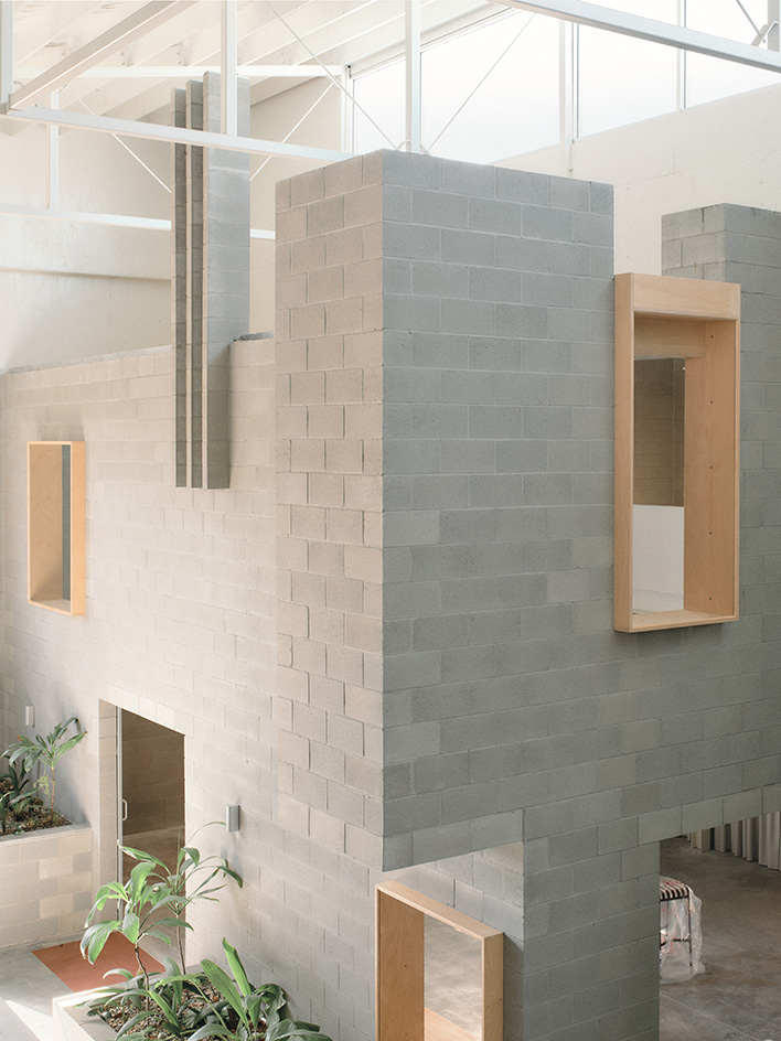 redesigned warehouse complex in Queensland bringing geometric crispness to industrial spaces