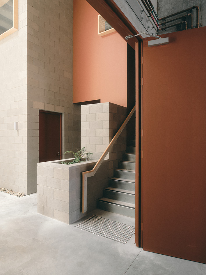 redesigned warehouse complex in Queensland bringing geometric crispness to industrial spaces