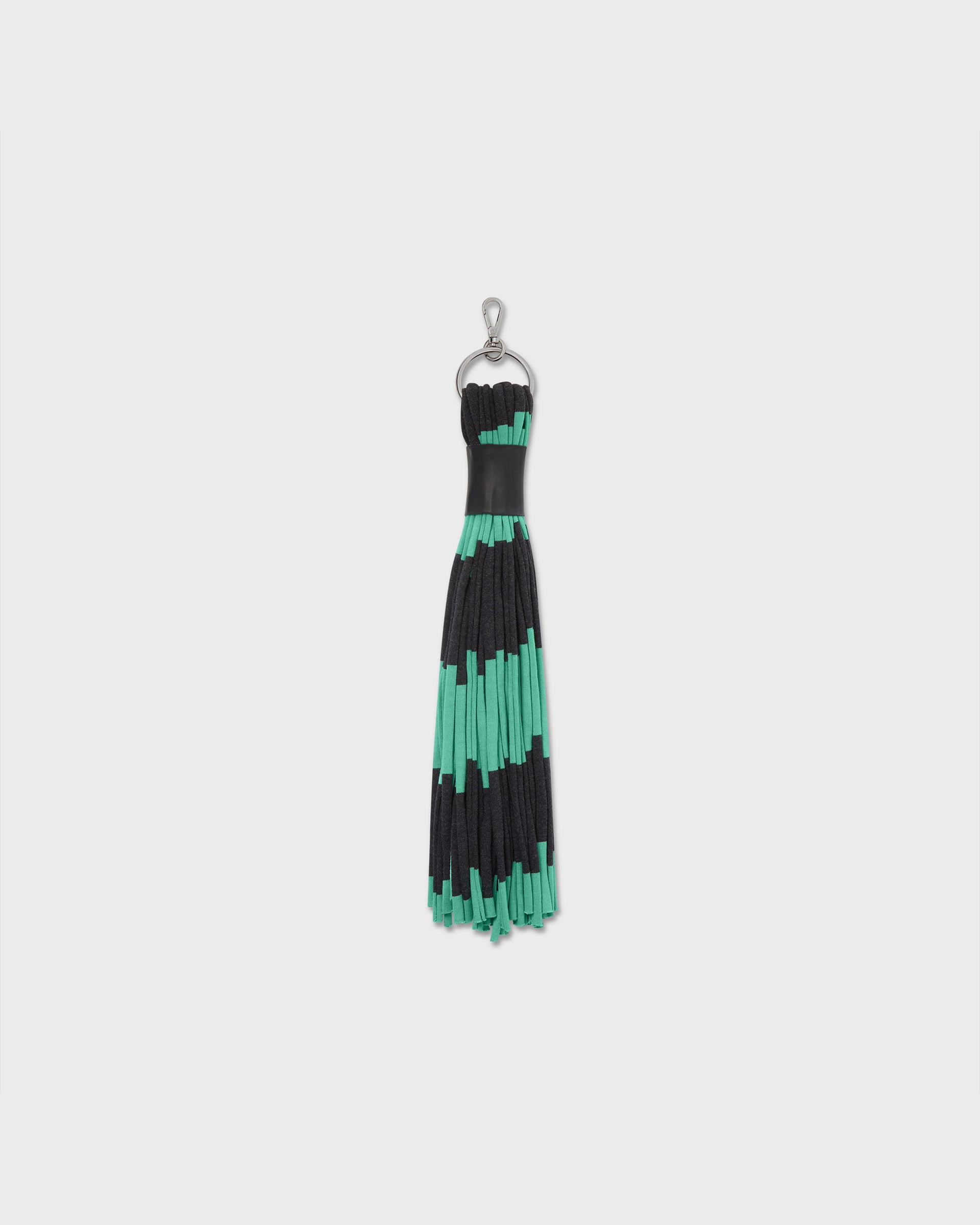 Rugby Tassel in Mint & Charcoal