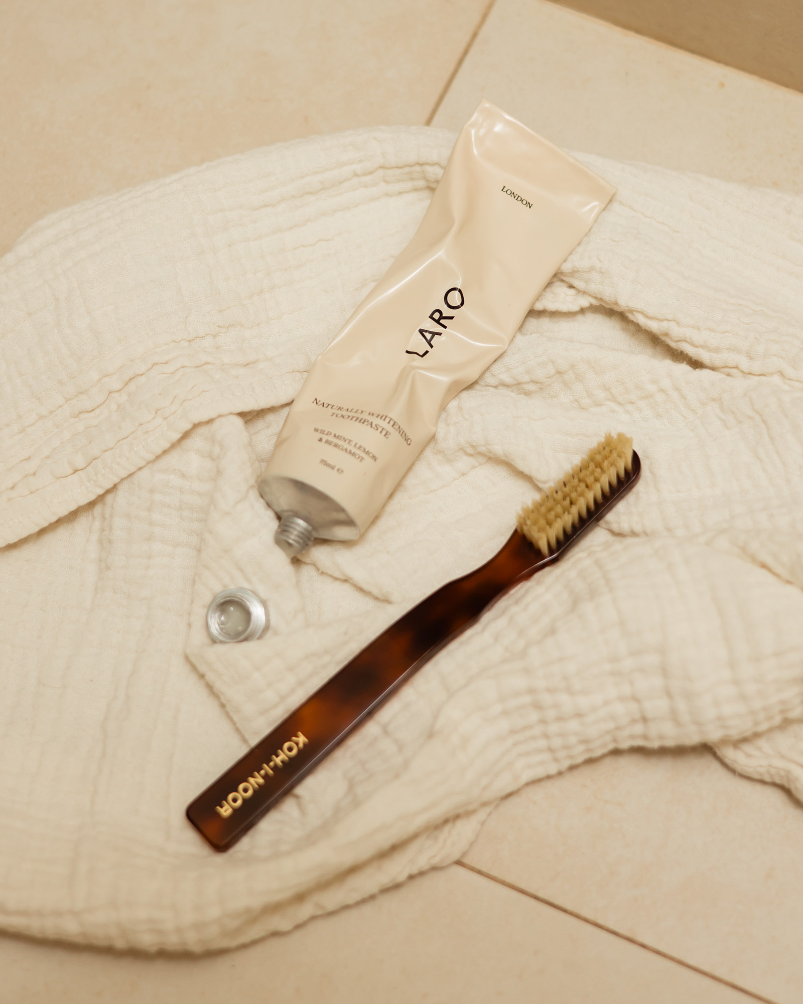 Laro London toothpaste and toothbrush