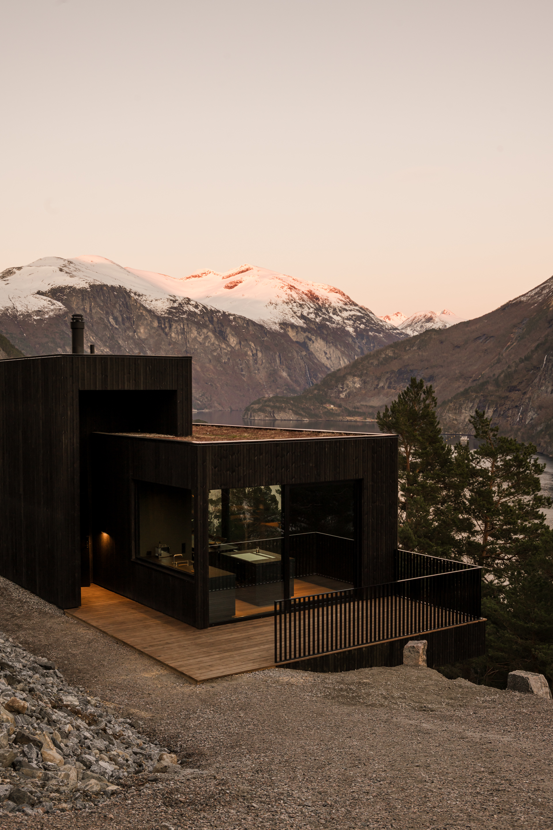 A second terrace is accessed from the kitchen