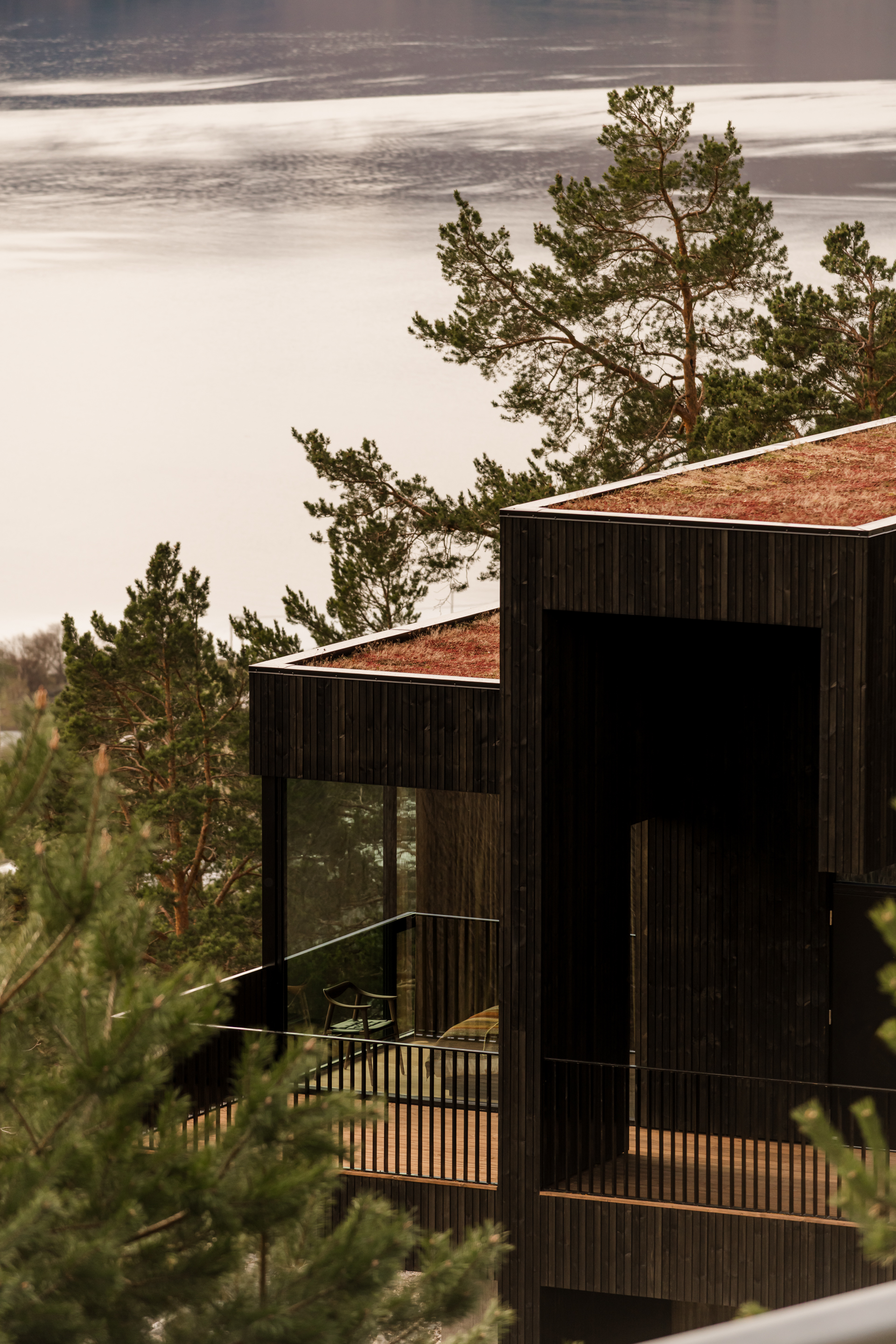 The entrance porch and adjoining terrace