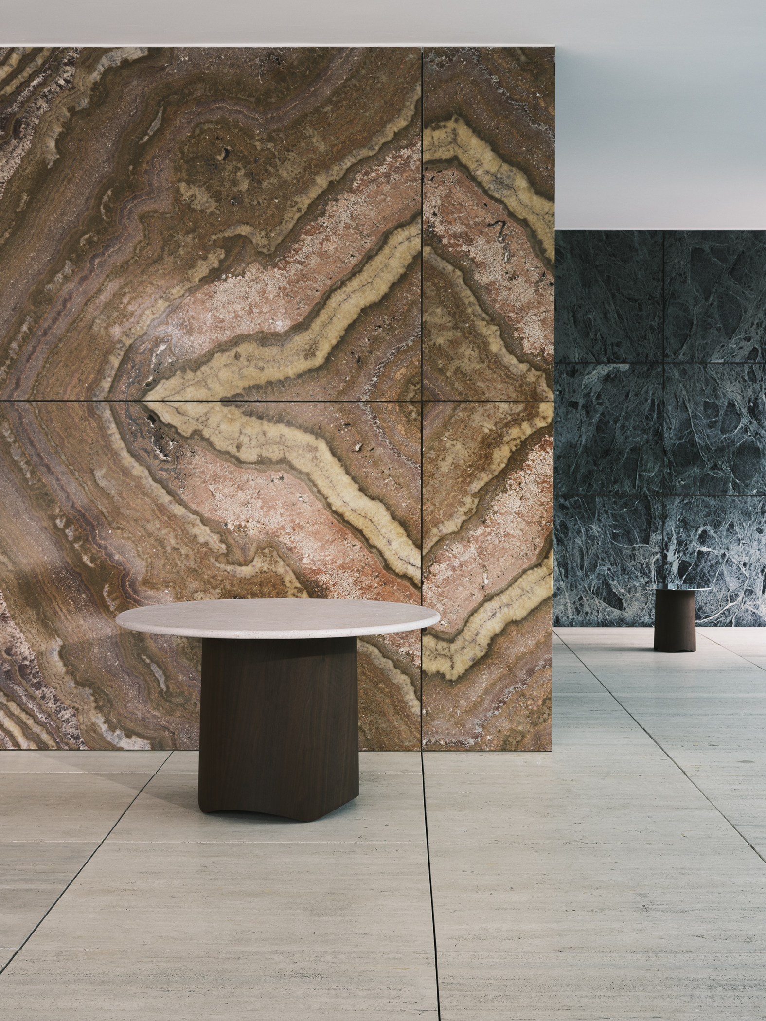 furniture arranged across minimalist interior