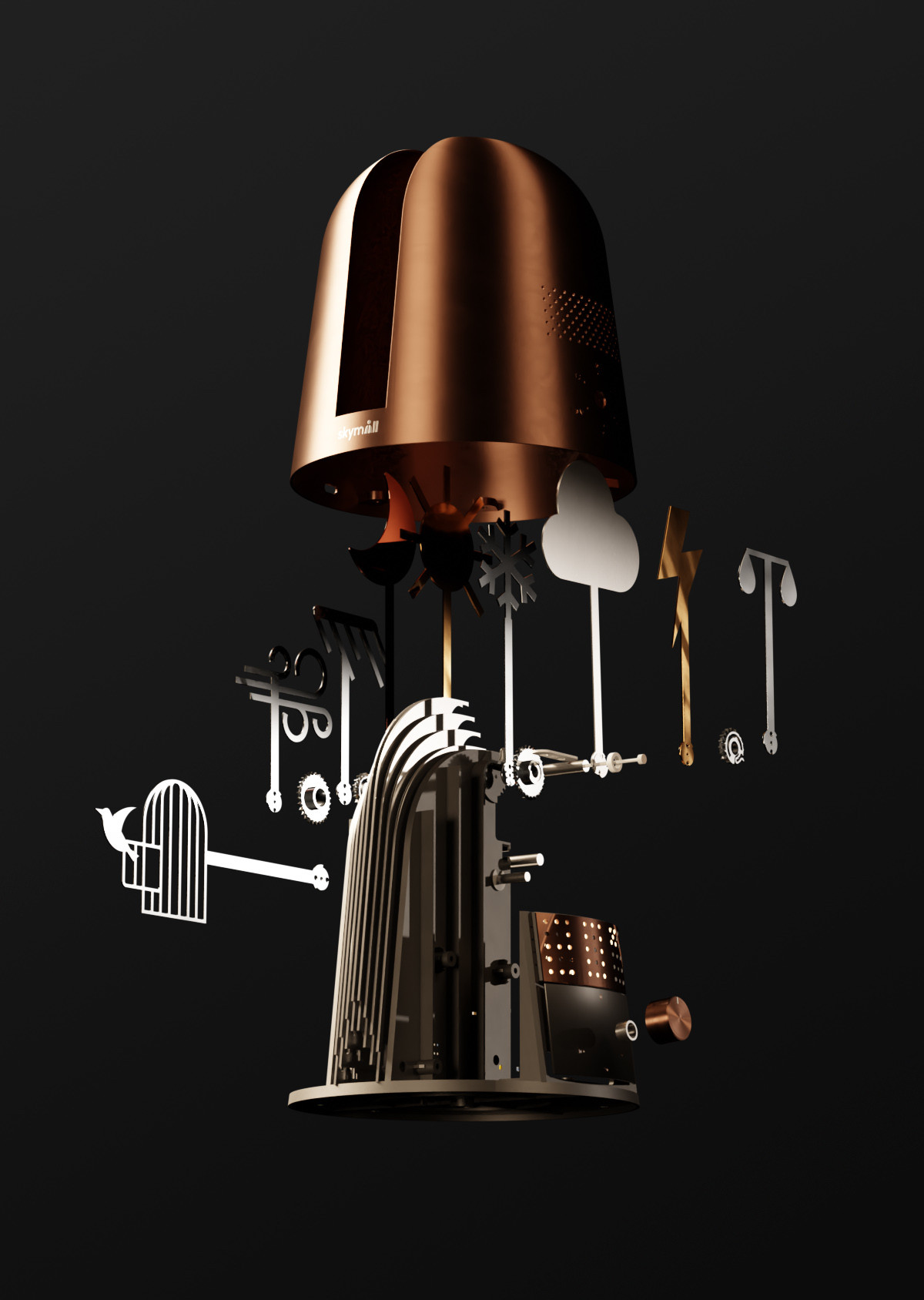Inside the Skymill Weather Station