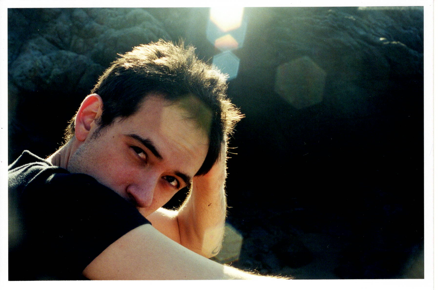 a man looking at the camera