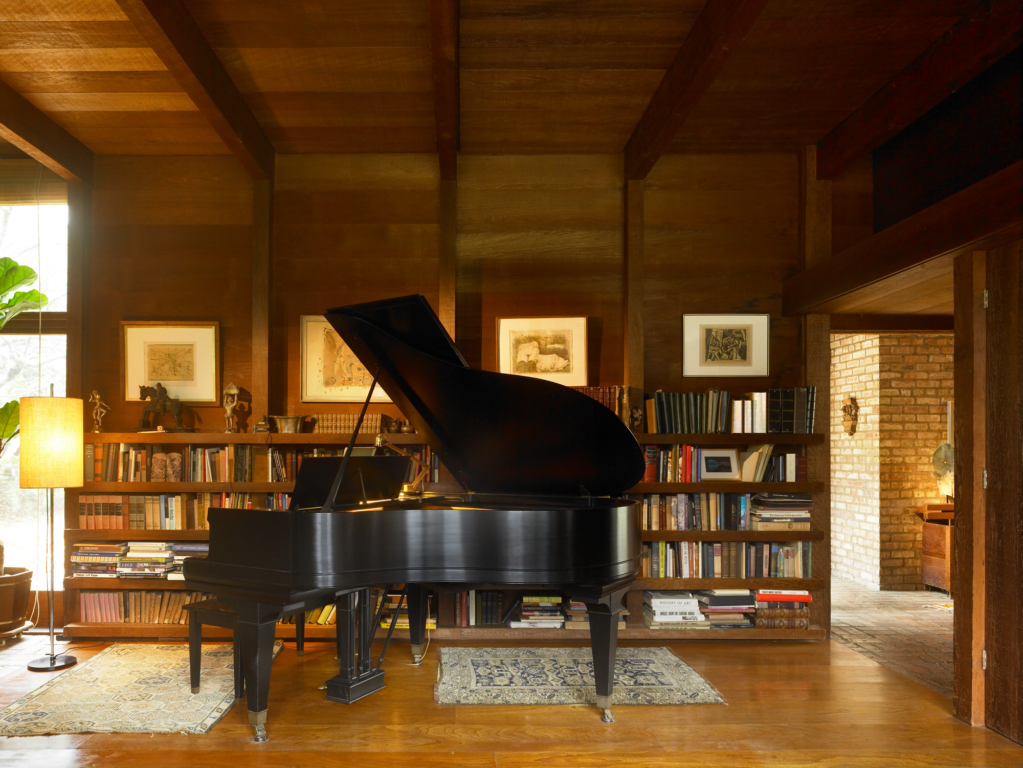 Paul Schweikher house, a midcentury, low volume with brick walls