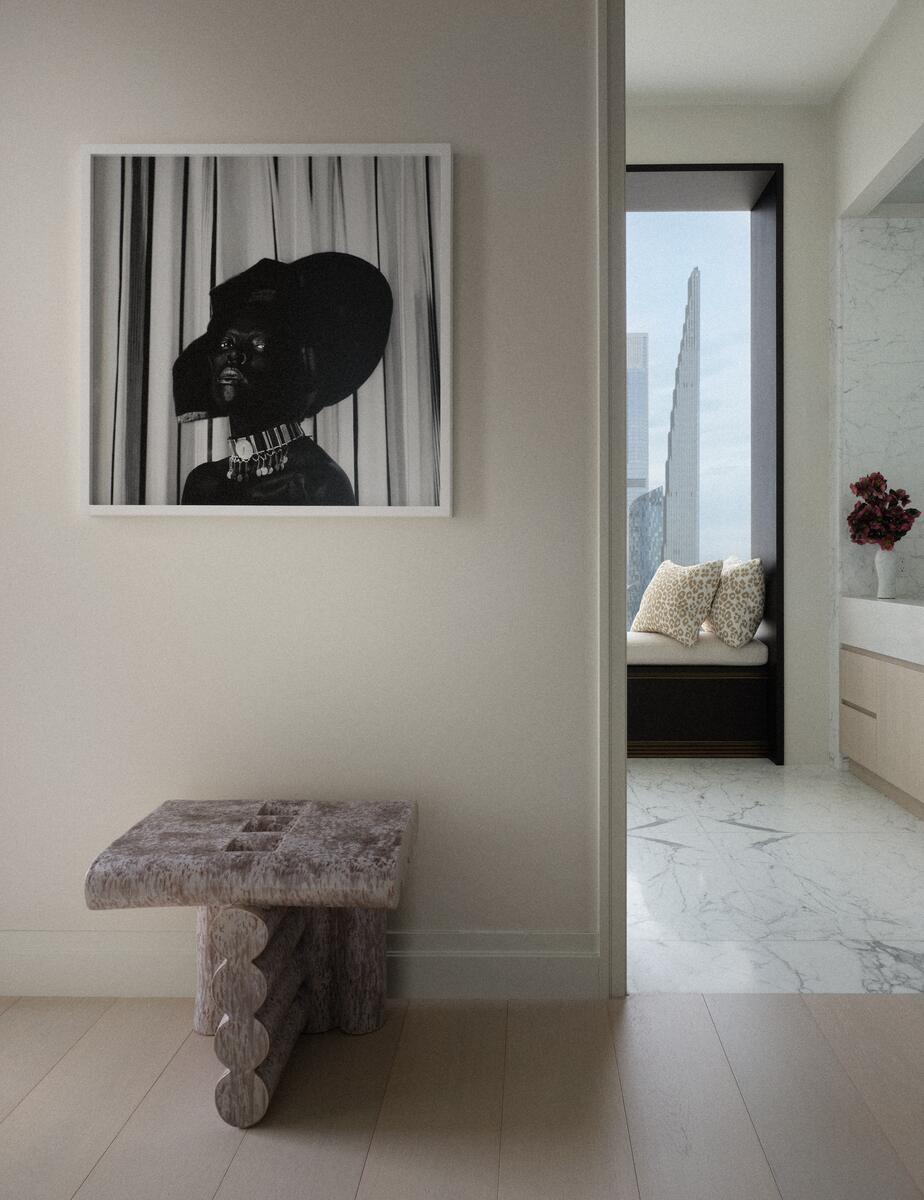 Dovigi apartment in 432 park avenue interiors with big picture frame windows