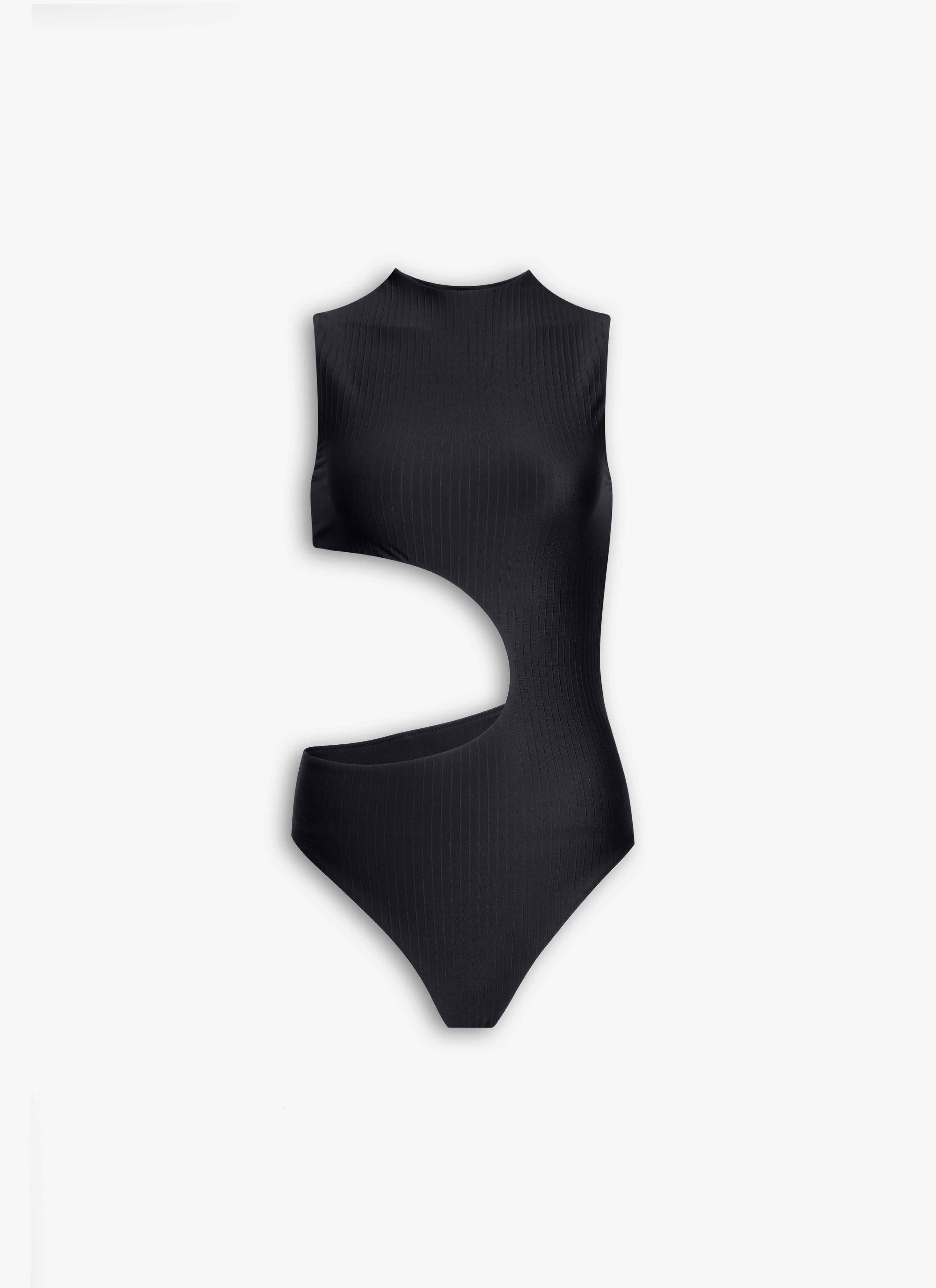 Black Cut-Out Swimsuit