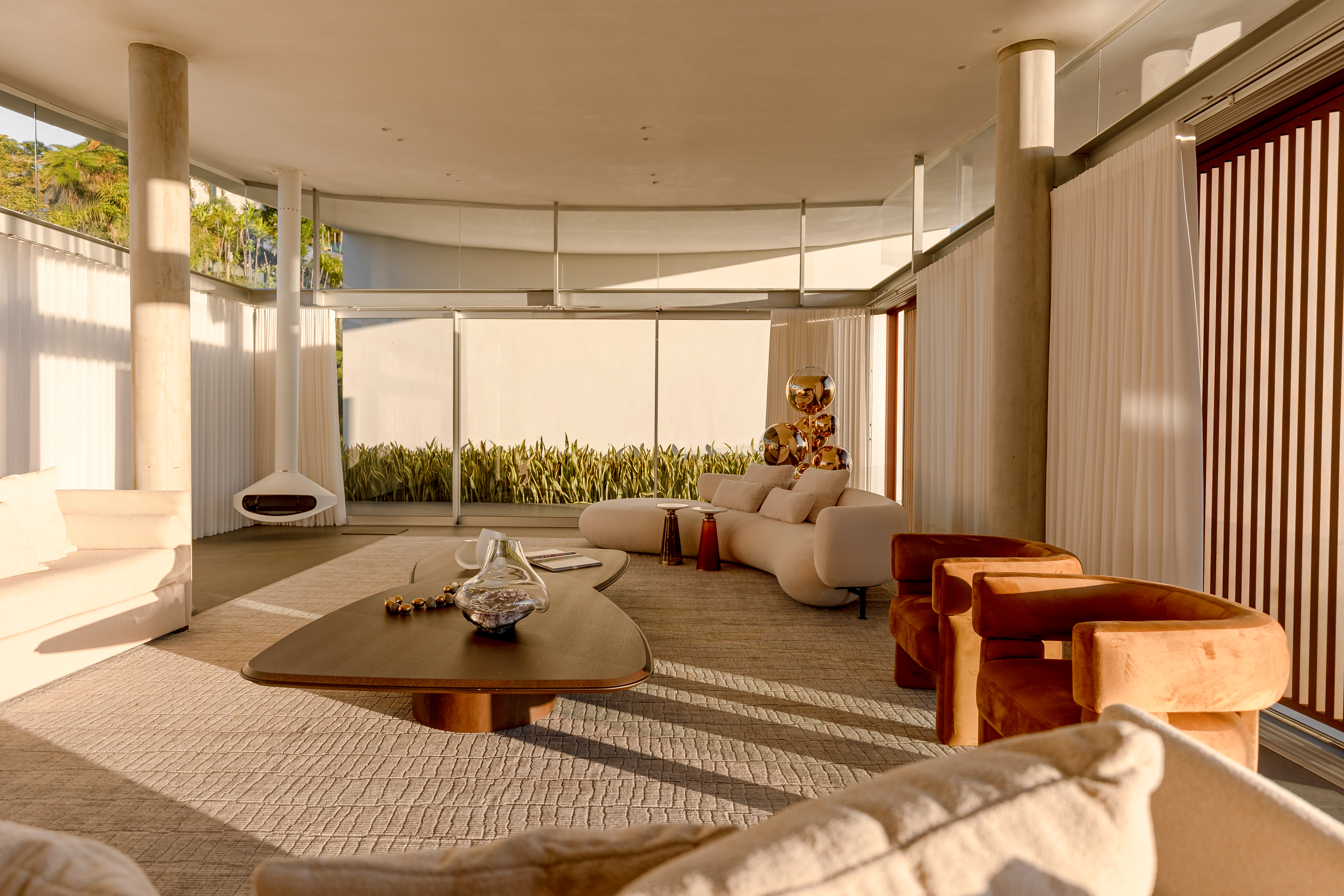 Inside one of the living spaces on the upper floor