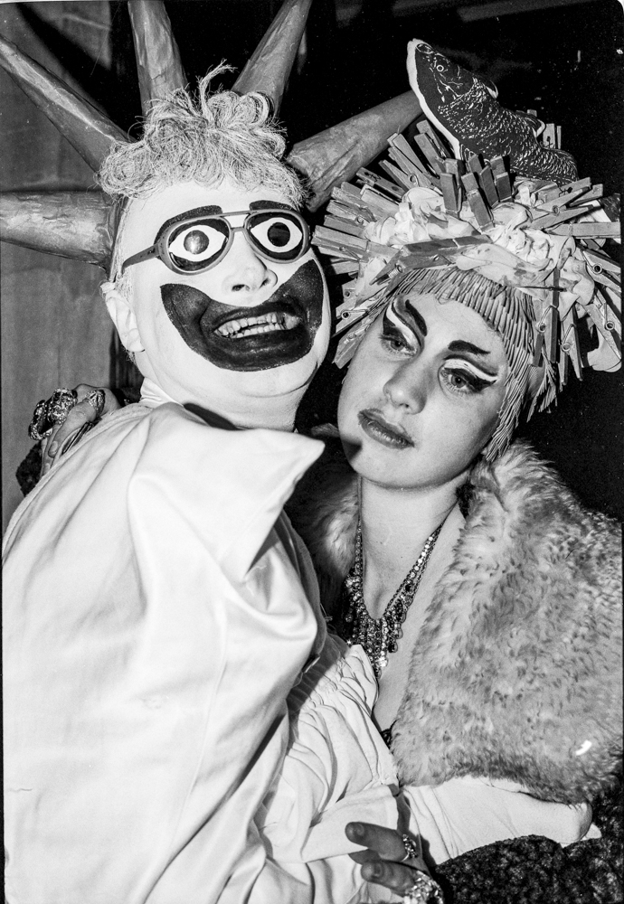 Leigh Bowery and friend at eighties London club The Limelight
