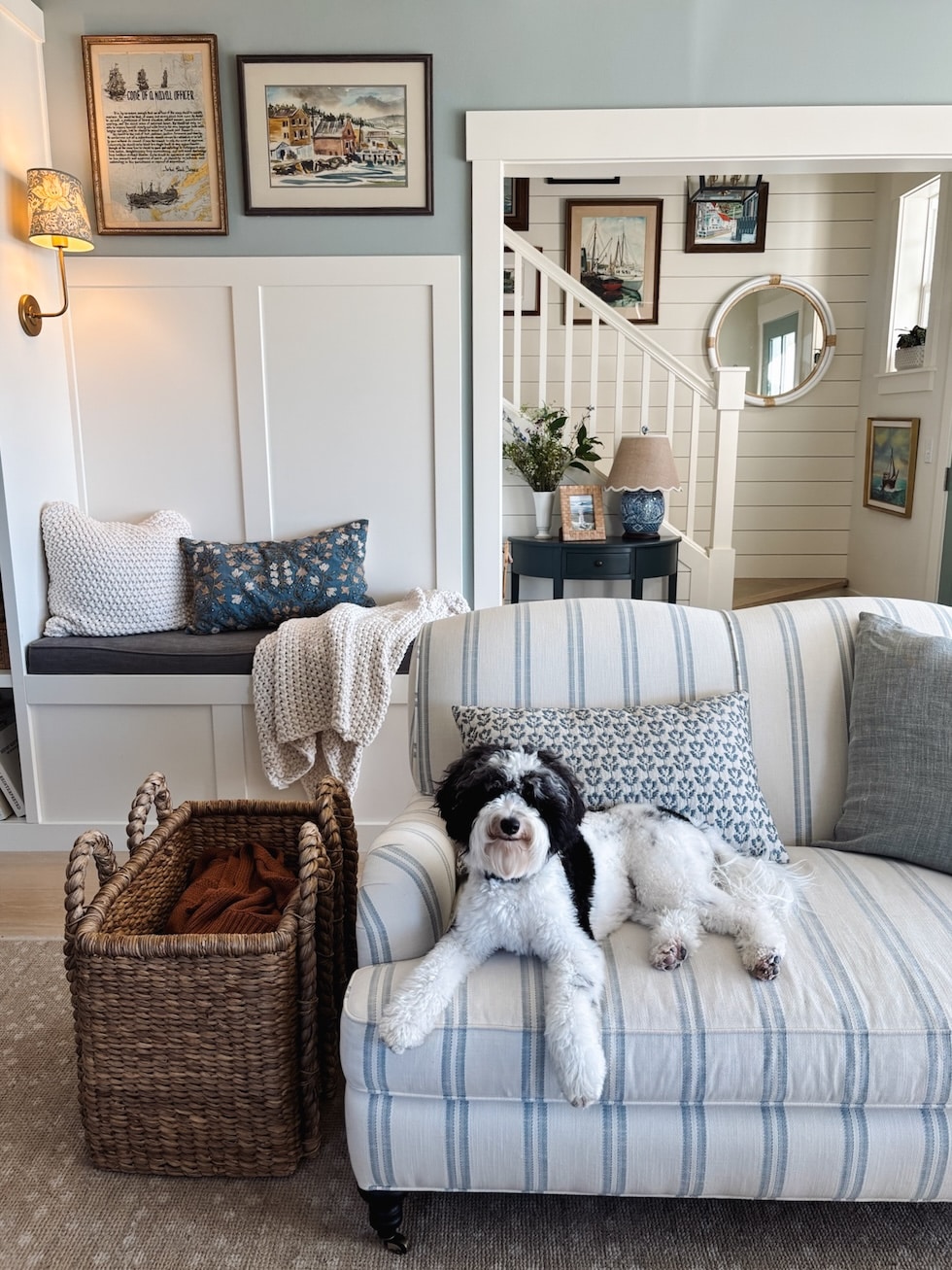 Coastal Cottage Living Room by The Inspired Room