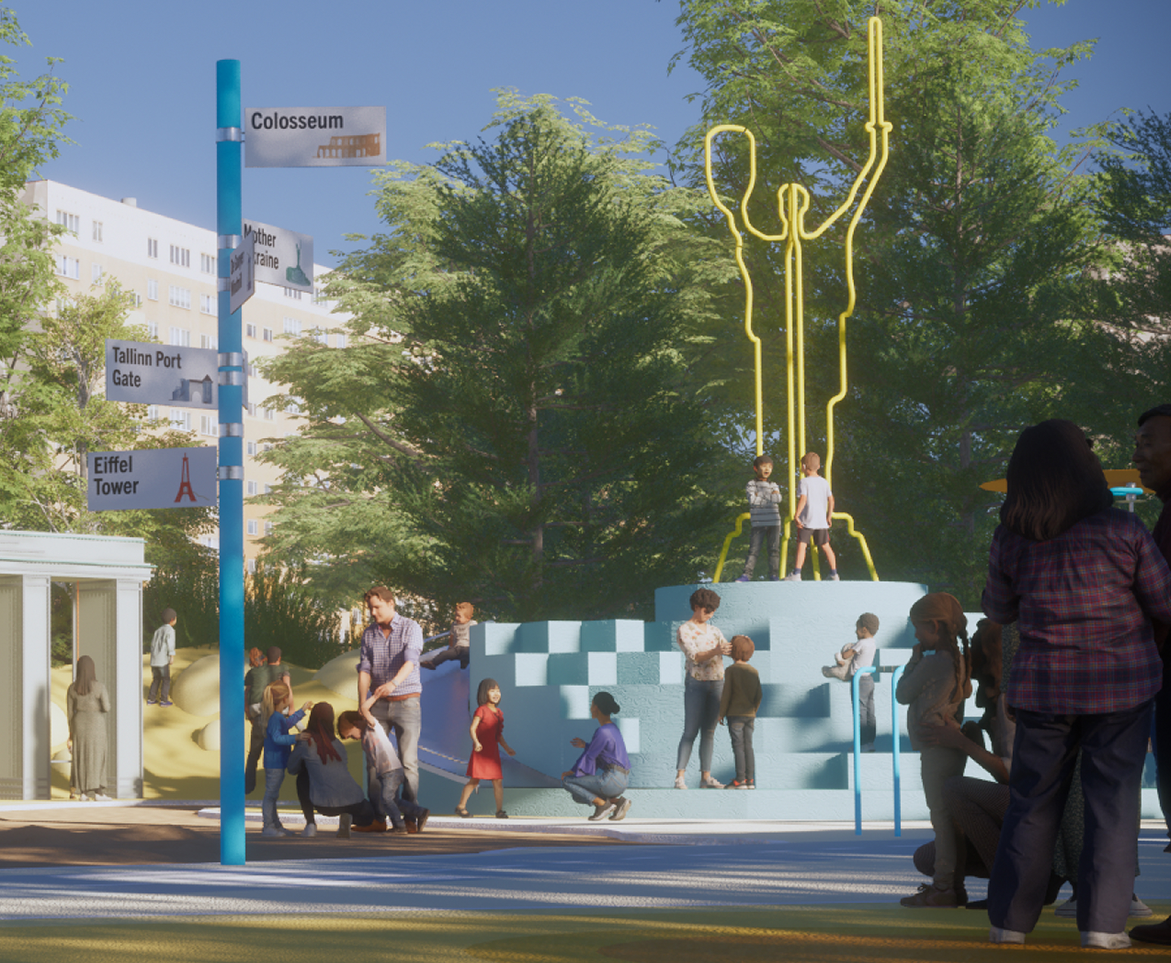 colourful city playground