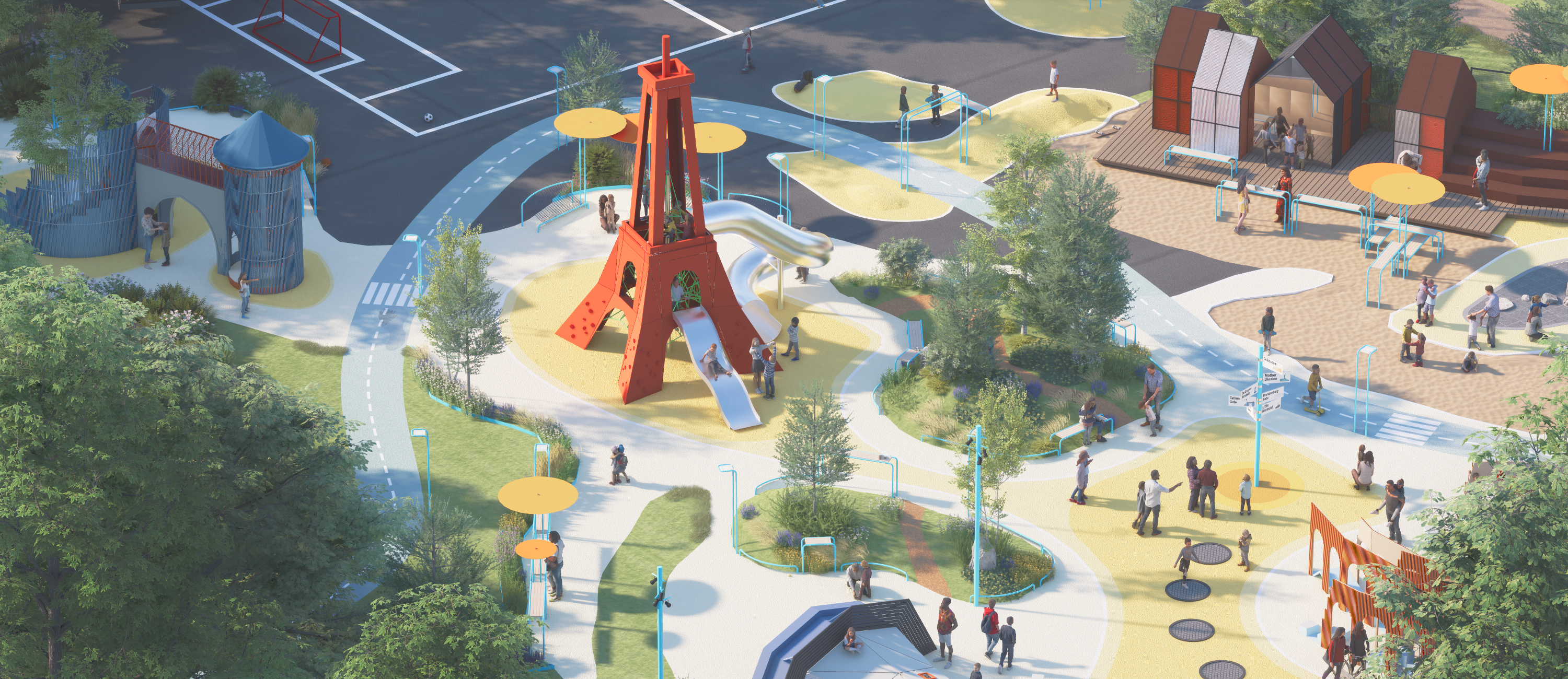 colourful city playground