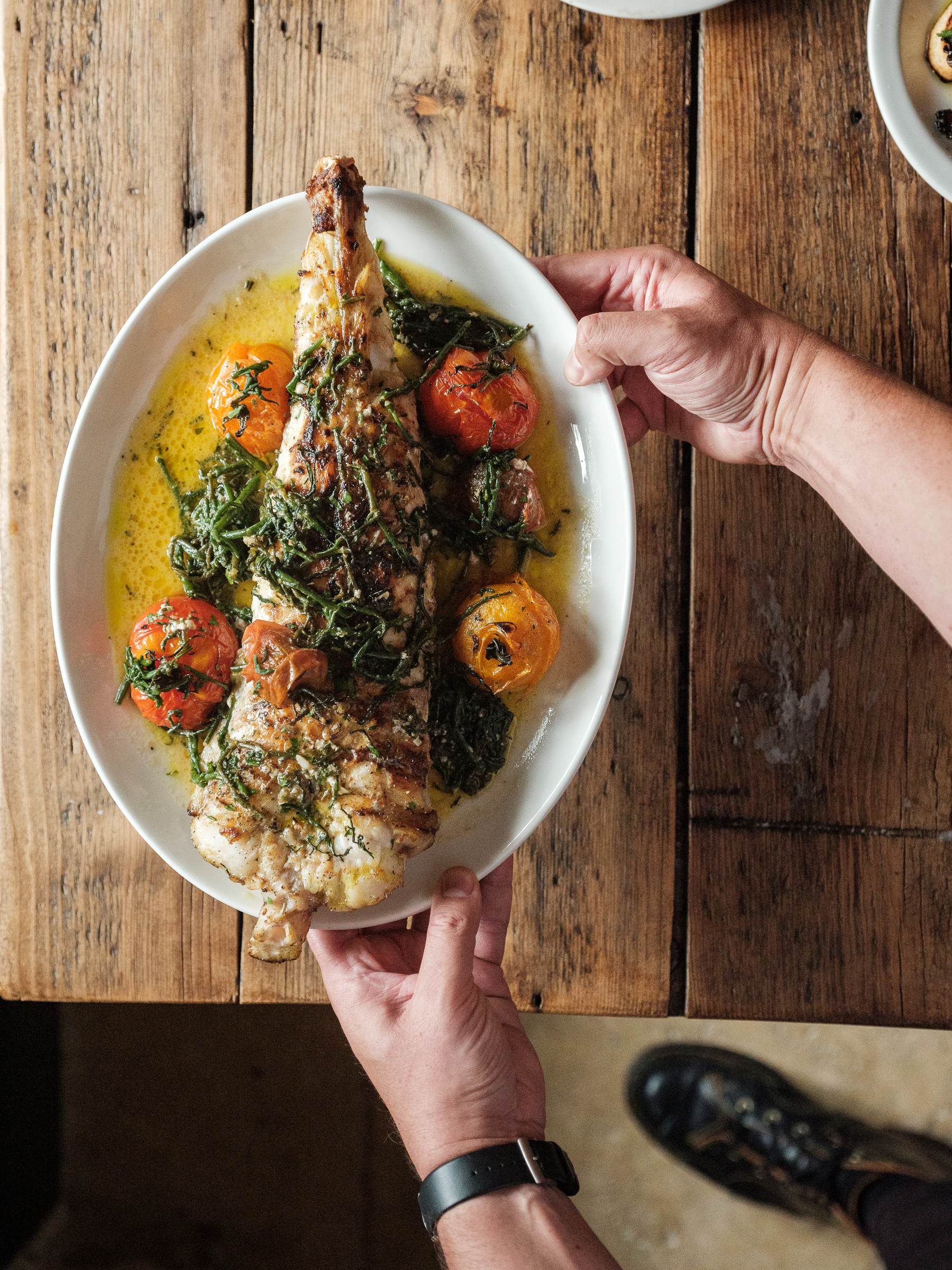 A plate of fish at The Bull Charlbury