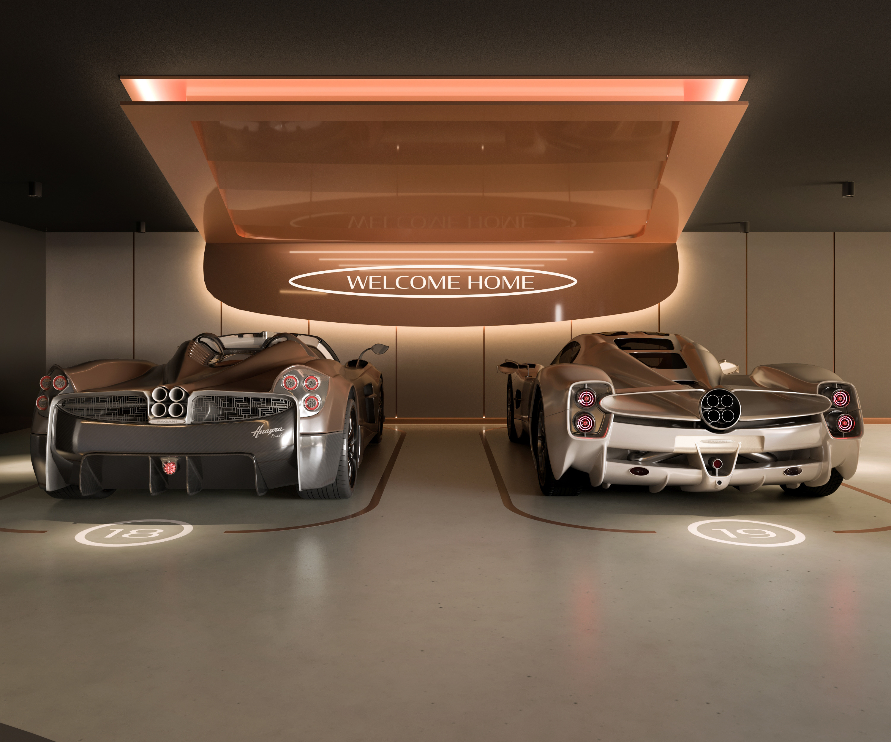 For Pagani owners, the garage will be one of the key parts of the development