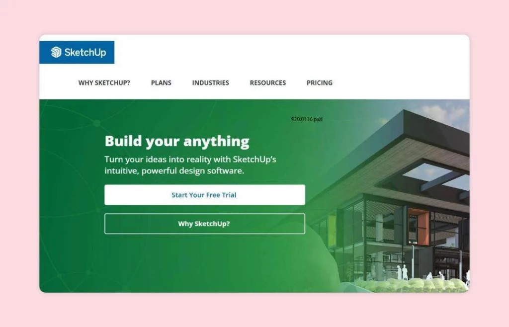 SketchUp is a 3D modeling software