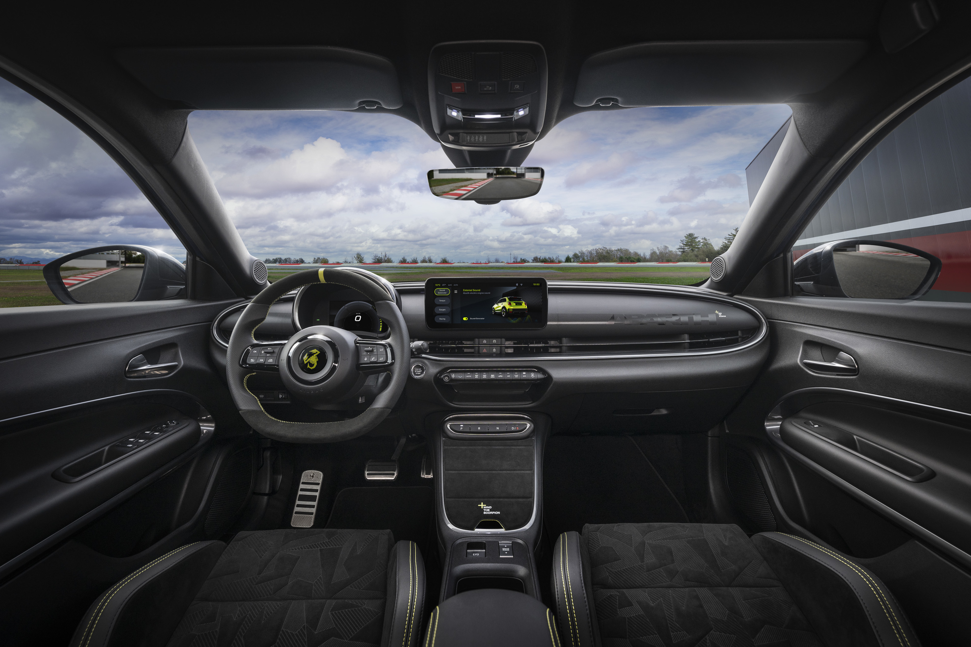 Inside the Abarth 600e Scorpionissima edition