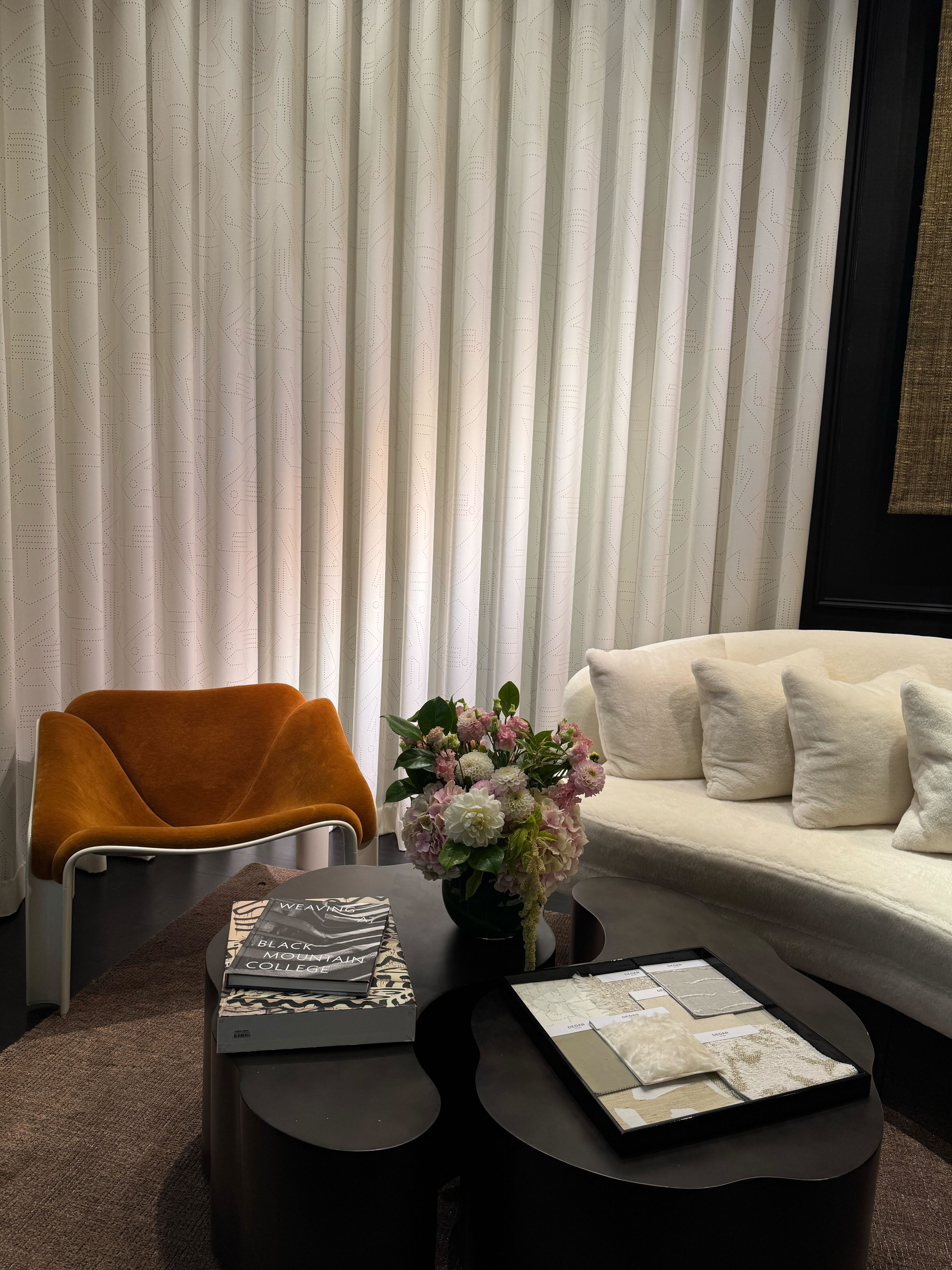 Dedar - showcasing collections from this years launches included graphical designs and fabrics that can be composed as panels for upholstery. ADDRESS: Dedar, Unit C7, chelsea harbour design centre, Harbour Ave, London SW10 0XF