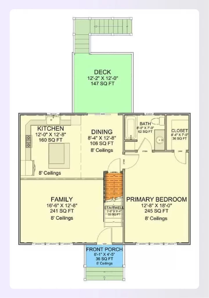 A symmetrical Cape Cod style 3-bedroom house plan A symmetrical Cape Cod style 3-bedroom house plan