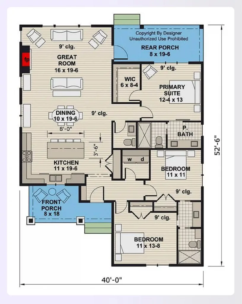 An open-concept 3-bedroom home design An open-concept 3-bedroom home design
